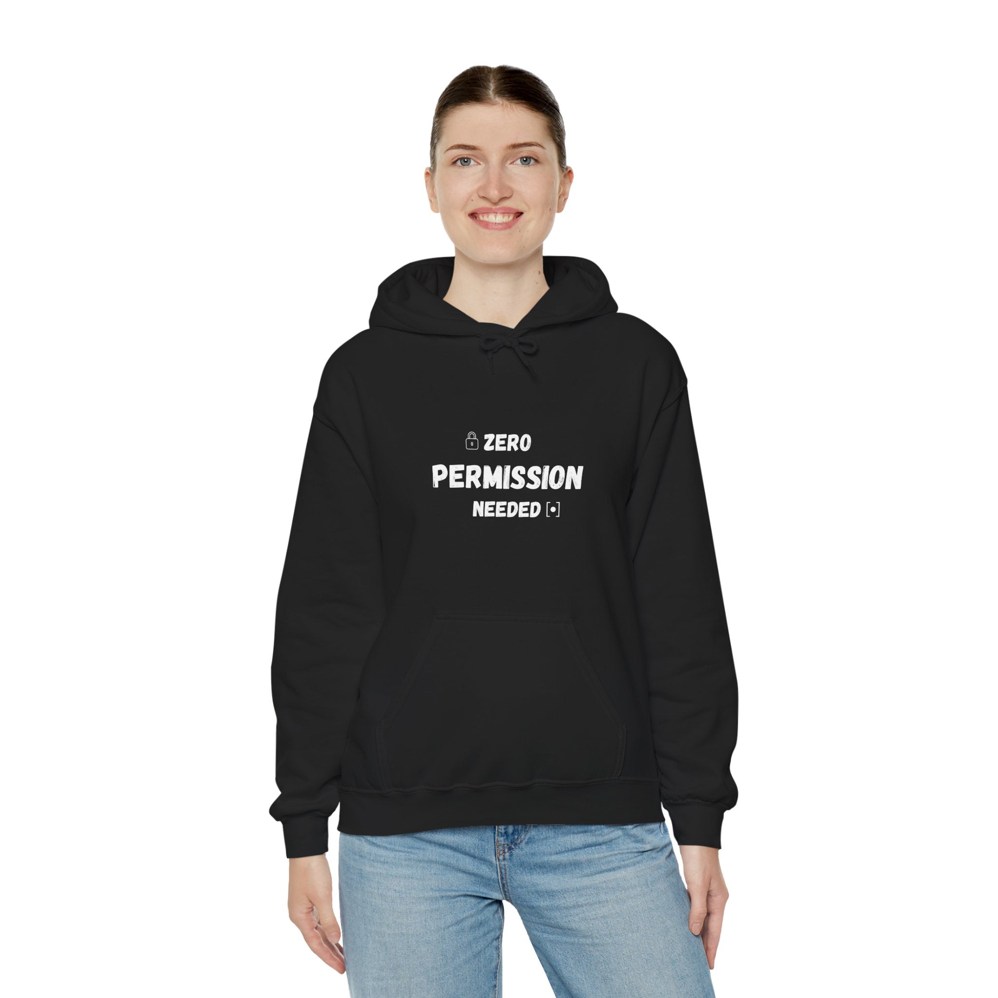 Zero Permission Needed Hoodie - Unisex Heavy Blend Sweatshirt