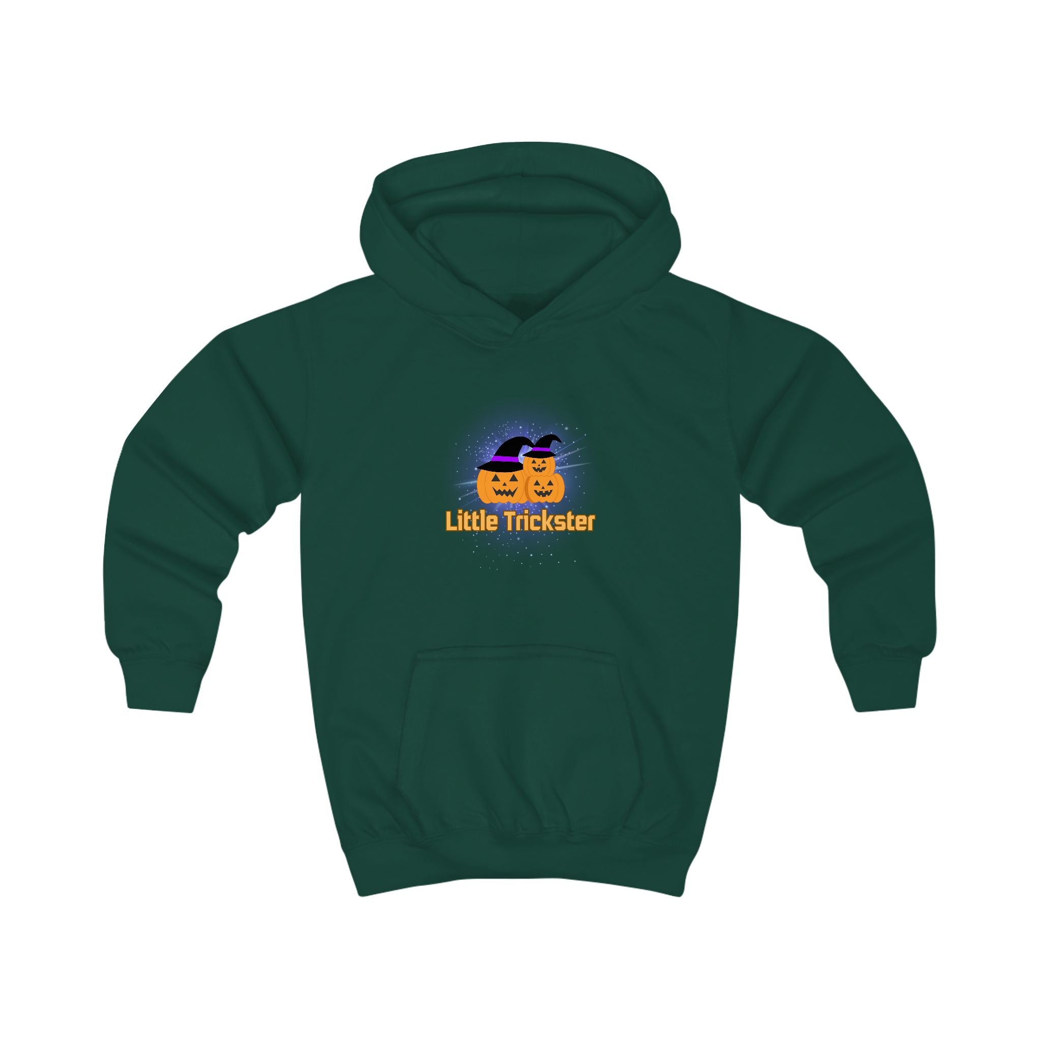 Playful Kids Hoodie with 'Little Trickster' Design, Halloween, Birthday, Cozy Wear, Fun Gift, Everyday Comfort