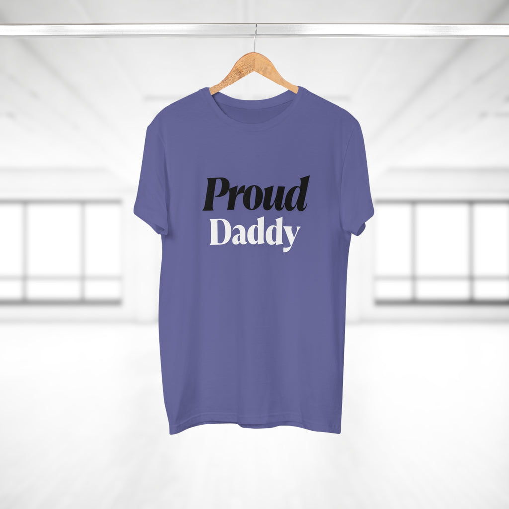 Proud Daddy T-Shirt — Bold Two-Tone Typography Tee for New & Expecting Dads