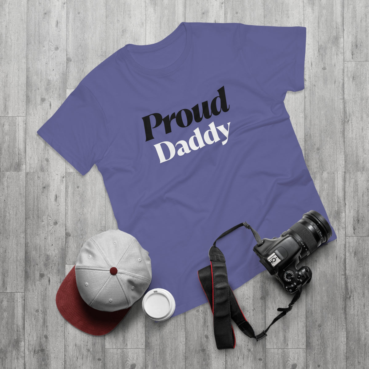 Proud Daddy T-Shirt — Bold Two-Tone Typography Tee for New & Expecting Dads