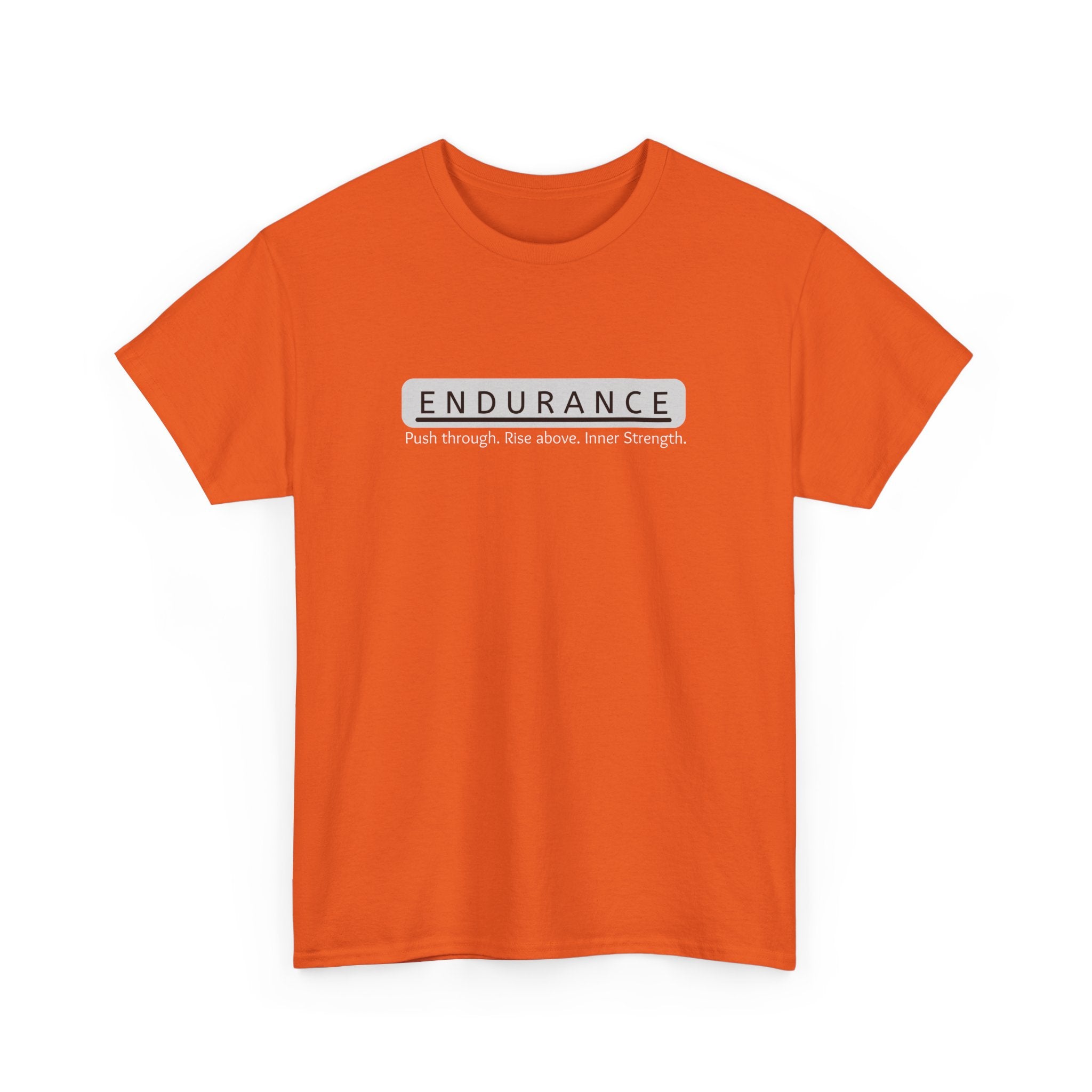 Inspirational Unisex Heavy Cotton Tee - 'Endurance' Motivational Shirt