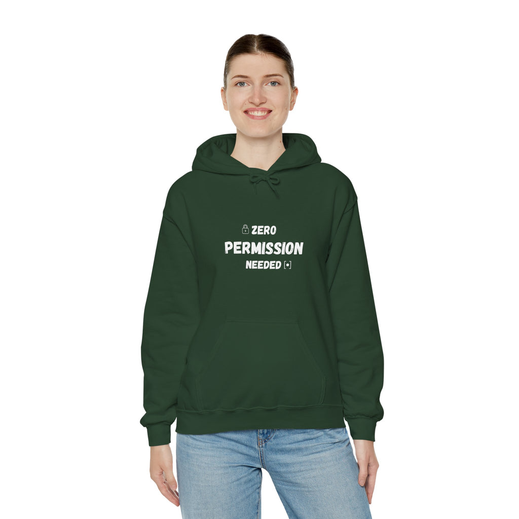 Zero Permission Needed Hoodie - Unisex Heavy Blend Sweatshirt