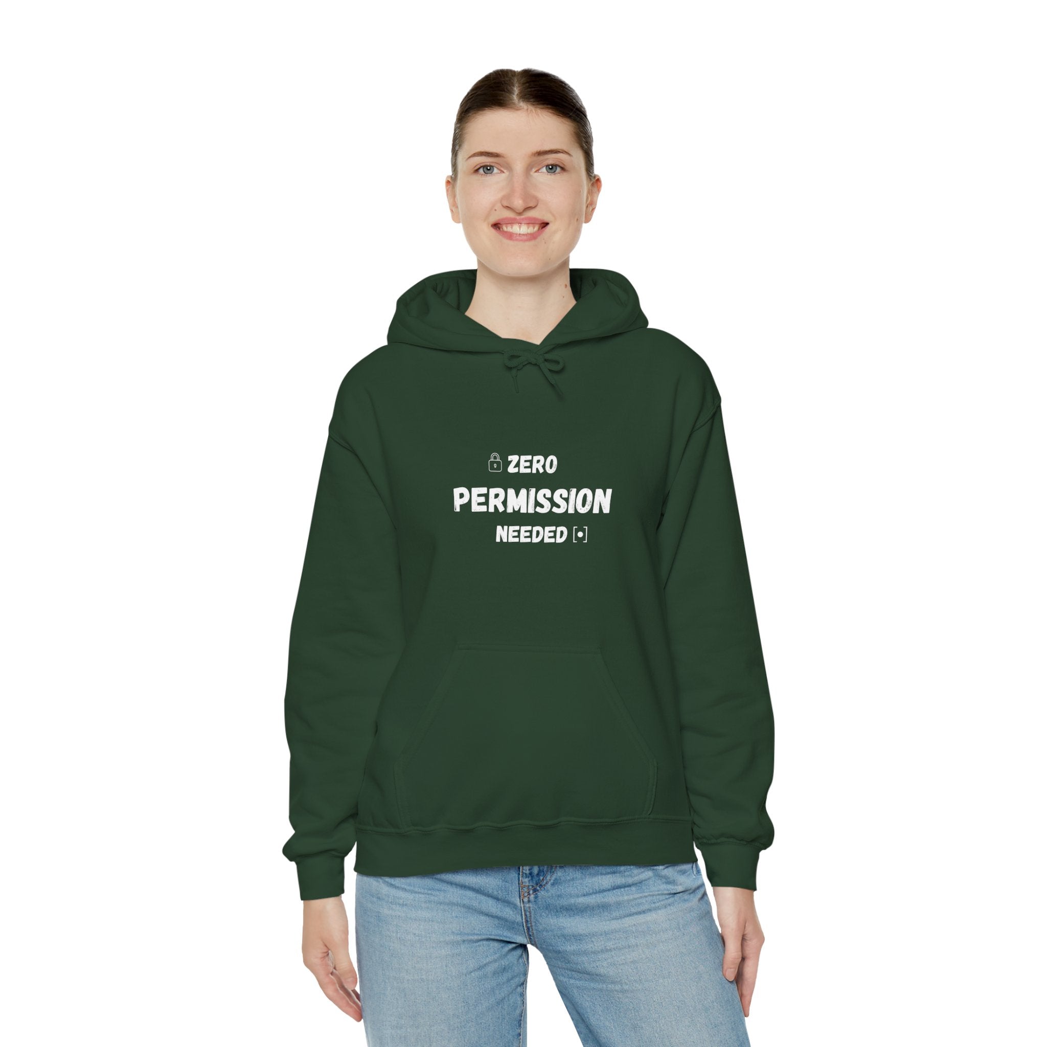 Zero Permission Needed Hoodie - Unisex Heavy Blend Sweatshirt
