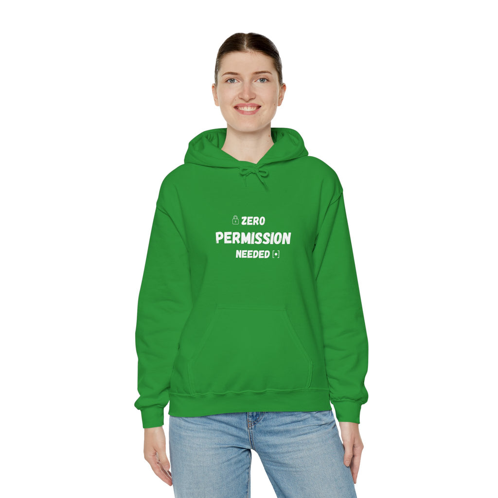Zero Permission Needed Hoodie - Unisex Heavy Blend Sweatshirt