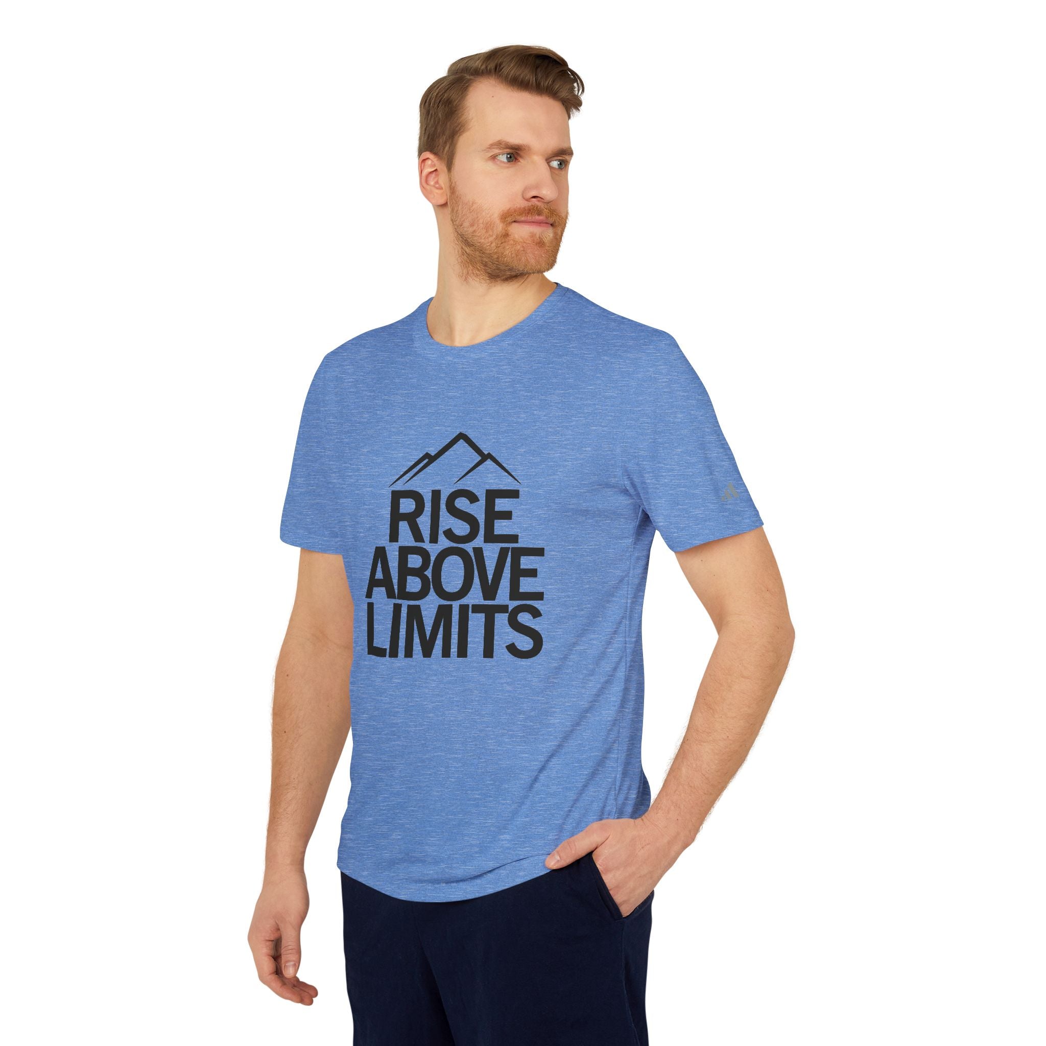 Unisex Sport T-shirt, Rise Above Limits Tee, Athletic Apparel, Fitness Gear, Workout Shirt, Motivational Clothing, Gift for Athletes