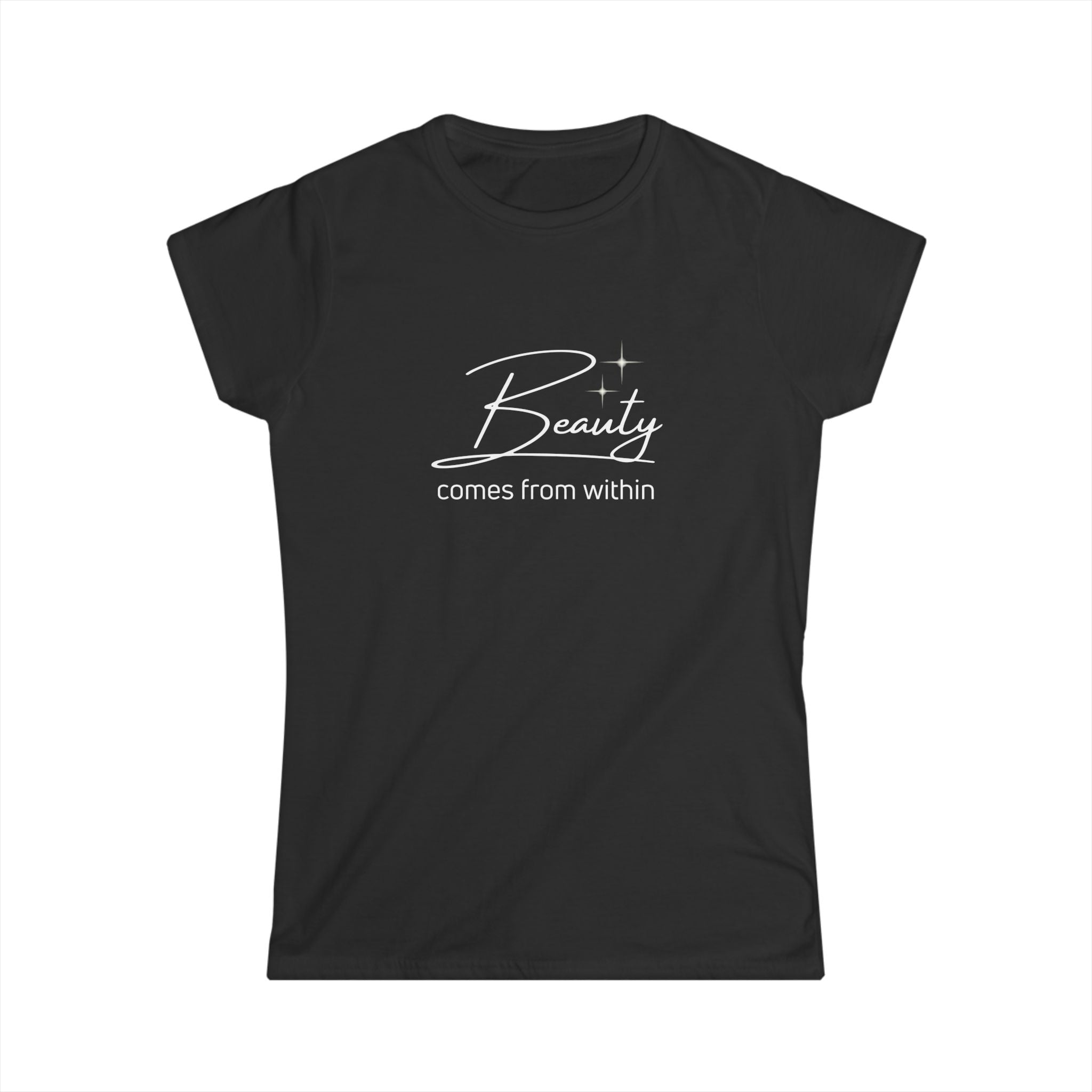 Inspirational Women's Softstyle Tee - "Beauty Comes From Within"