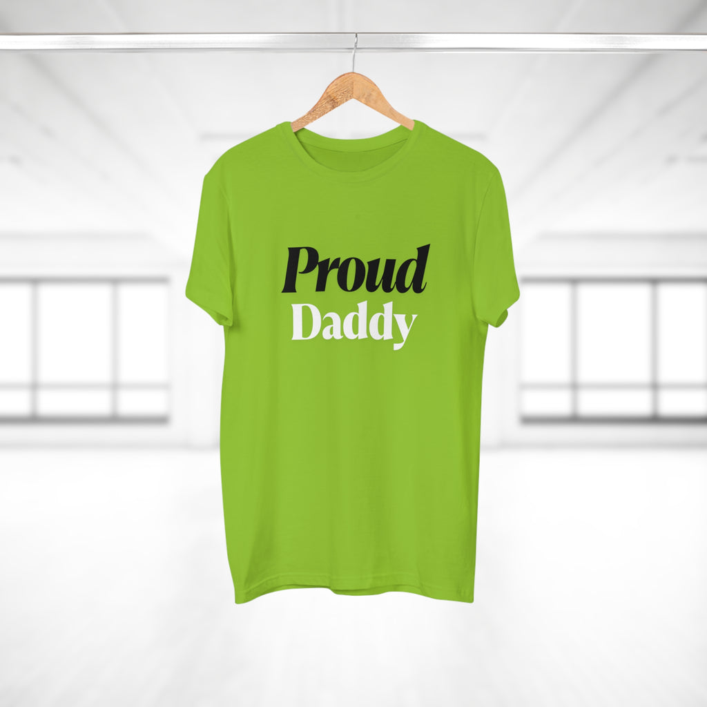 Proud Daddy T-Shirt — Bold Two-Tone Typography Tee for New & Expecting Dads