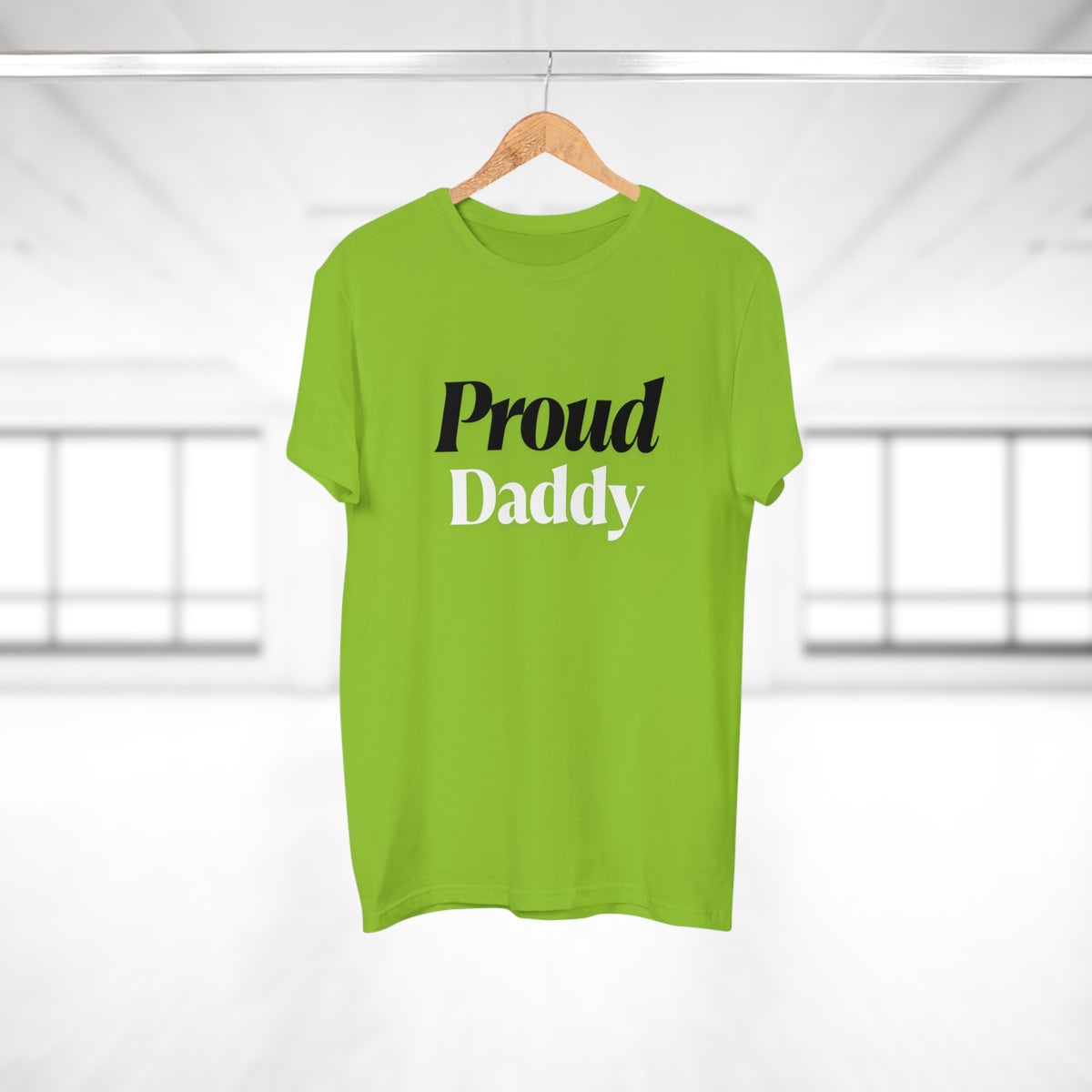 Proud Daddy T-Shirt — Bold Two-Tone Typography Tee for New & Expecting Dads