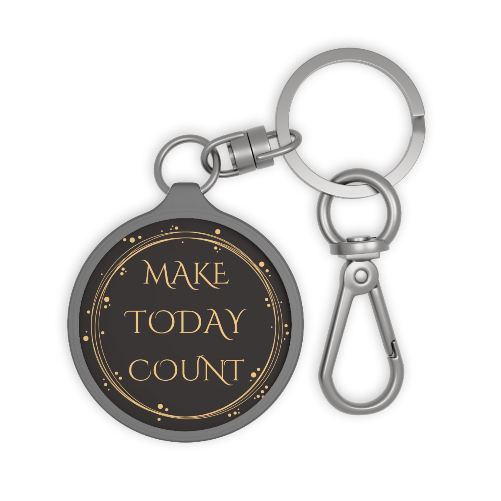 Inspirational Keyring Tag - "Make Today Count"