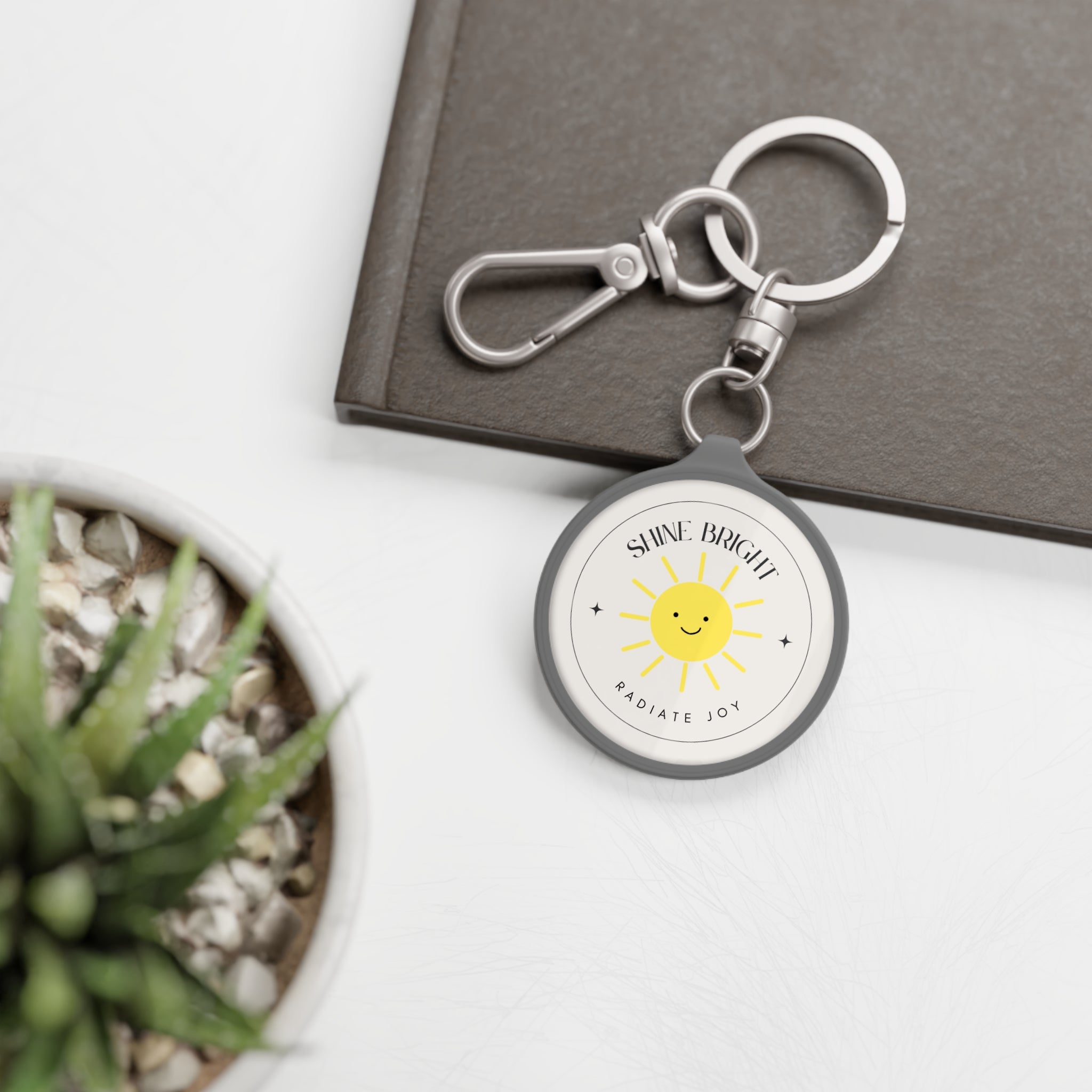 Inspirational Keyring Tag - Shine Bright - Radiate Joy