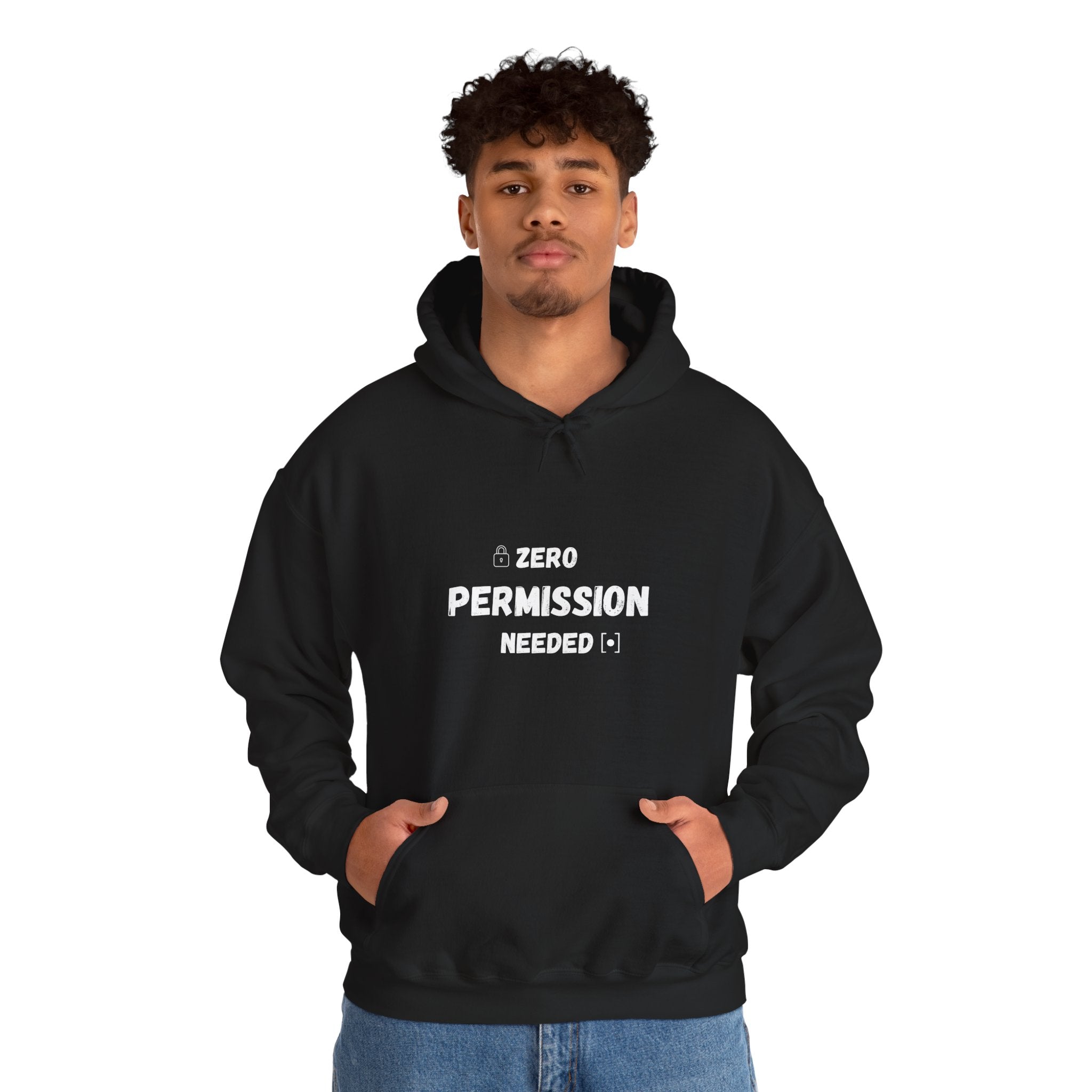 Zero Permission Needed Hoodie - Unisex Heavy Blend Sweatshirt