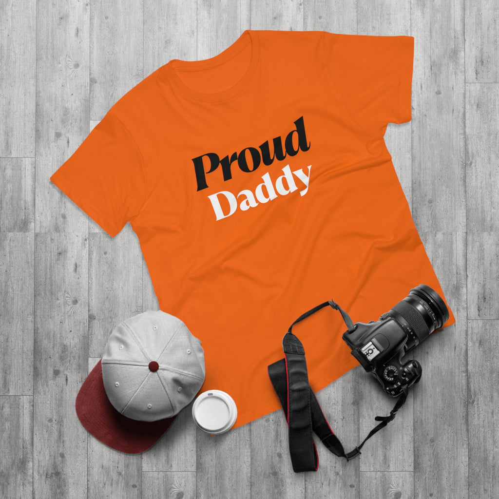 Proud Daddy T-Shirt — Bold Two-Tone Typography Tee for New & Expecting Dads