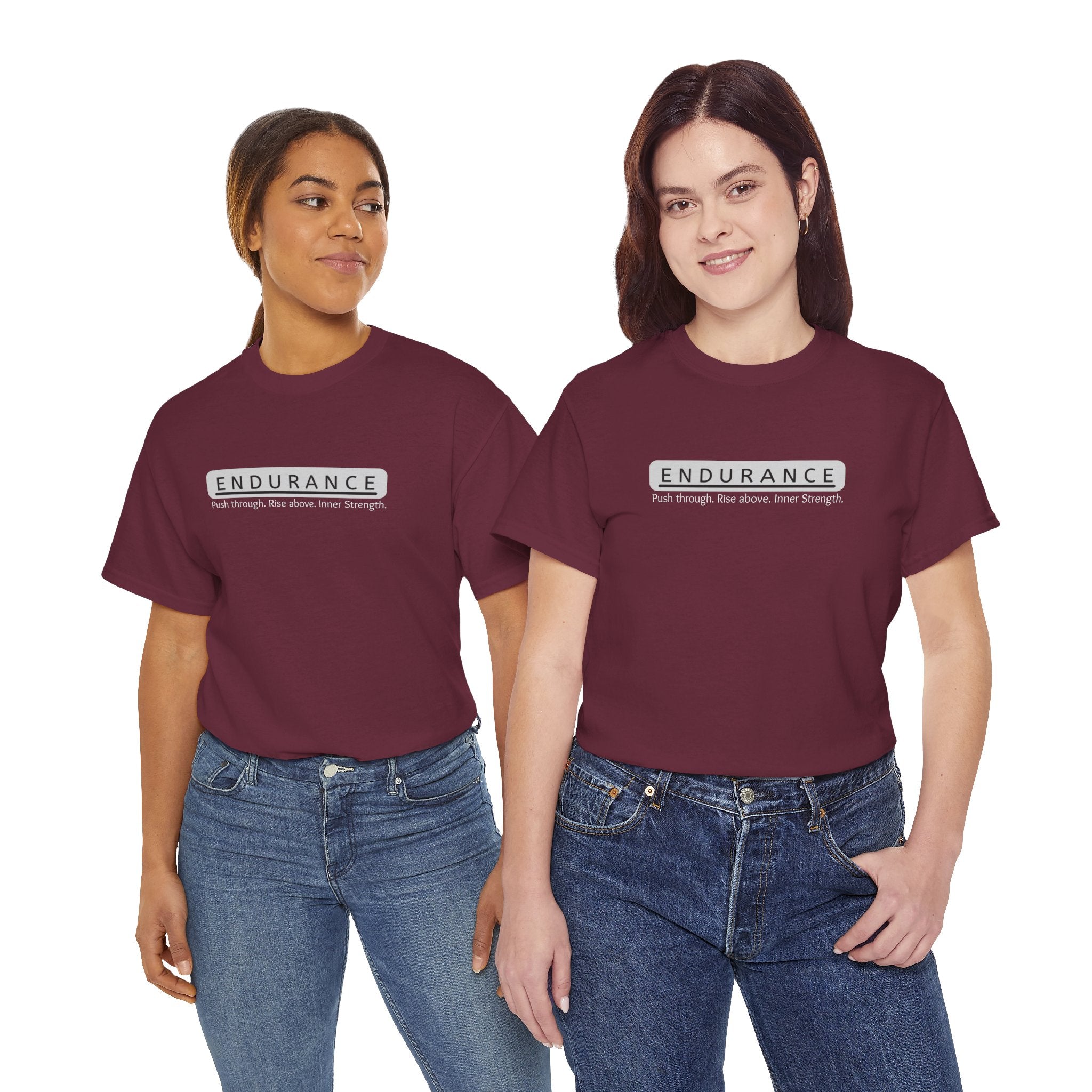 Inspirational Unisex Heavy Cotton Tee - 'Endurance' Motivational Shirt