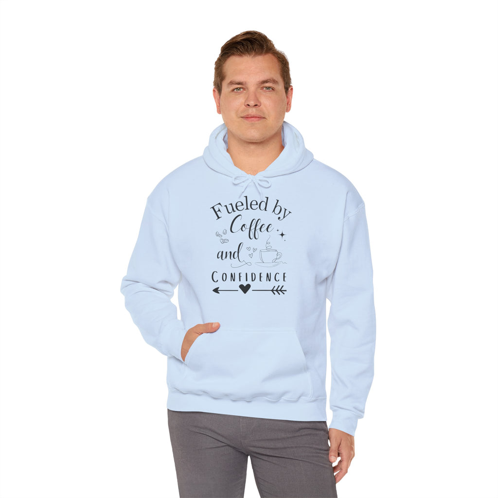 Coffee and Confidence Unisex Hoodie, Gift for Coffee Lovers, Inspirational Apparel, Motivational Fashion, Warm Layer