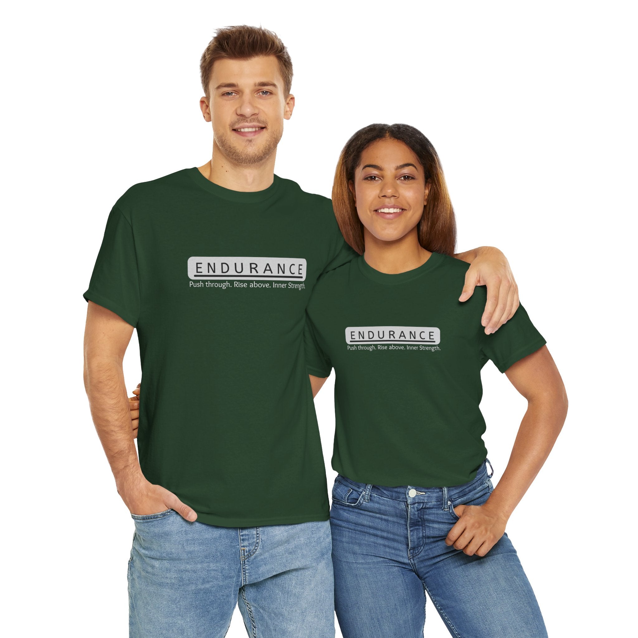 Inspirational Unisex Heavy Cotton Tee - 'Endurance' Motivational Shirt