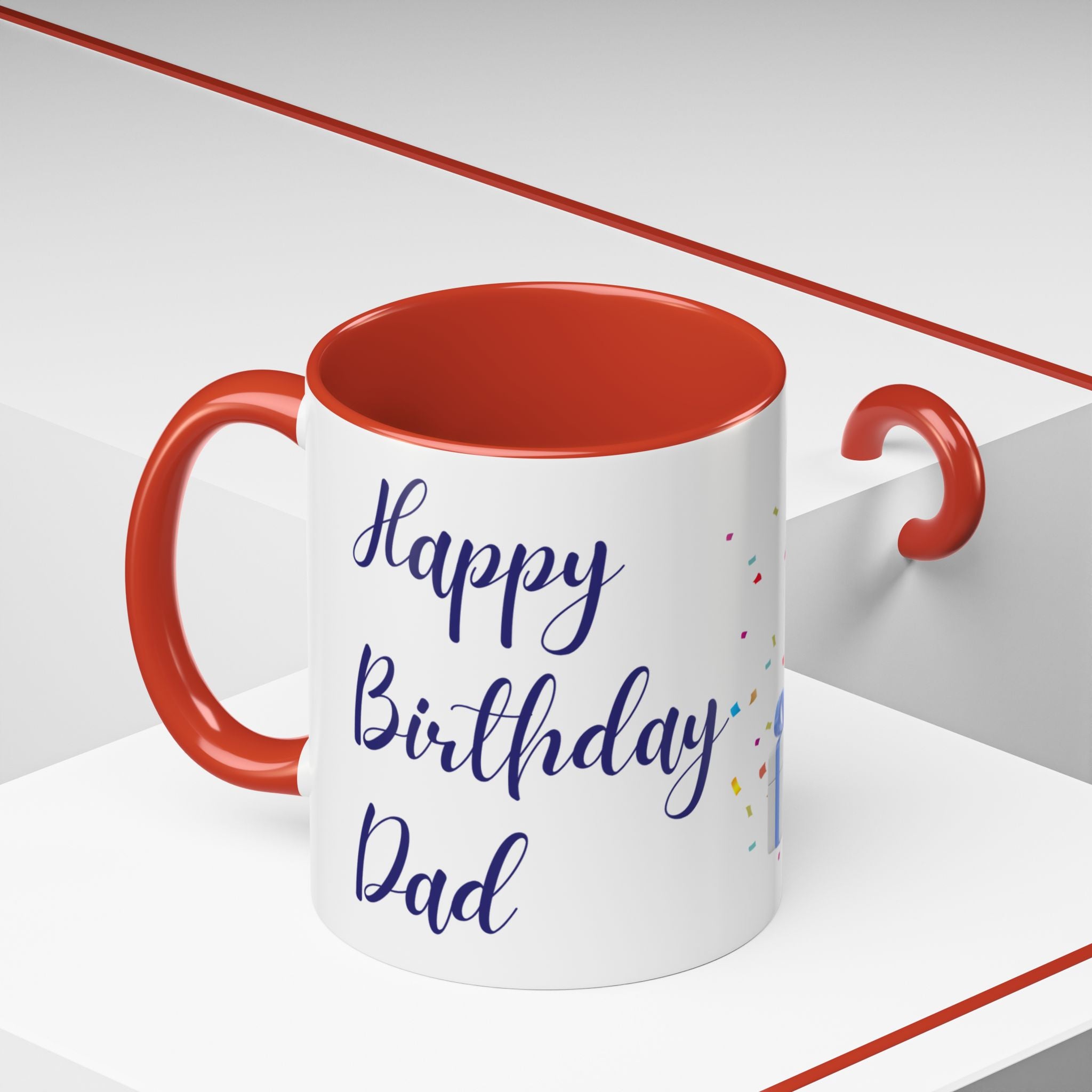 Happy Birthday Dad - Accent Coffee Mug