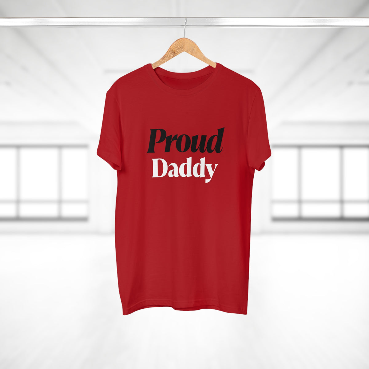 Proud Daddy T-Shirt — Bold Two-Tone Typography Tee for New & Expecting Dads