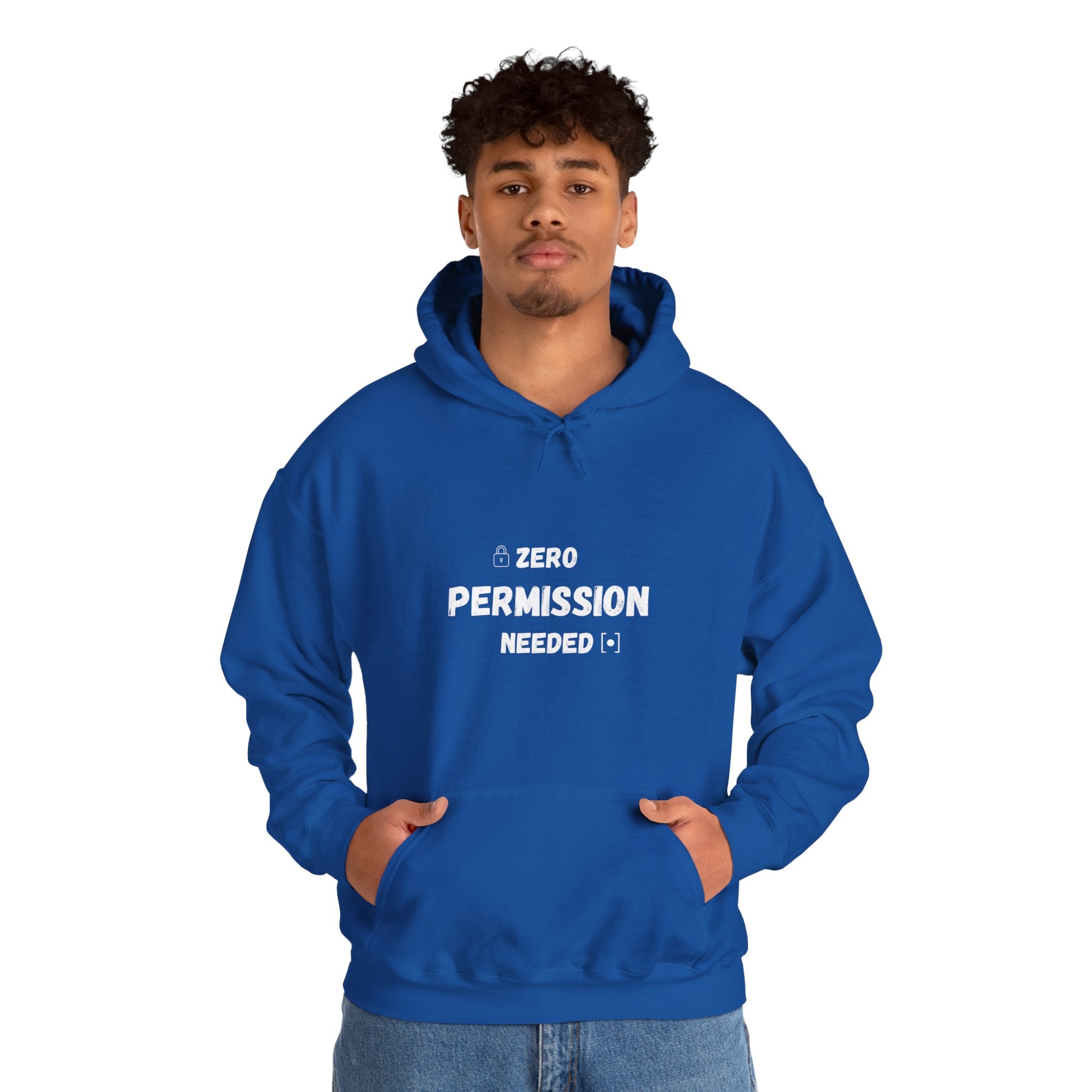 Zero Permission Needed Hoodie - Unisex Heavy Blend Sweatshirt