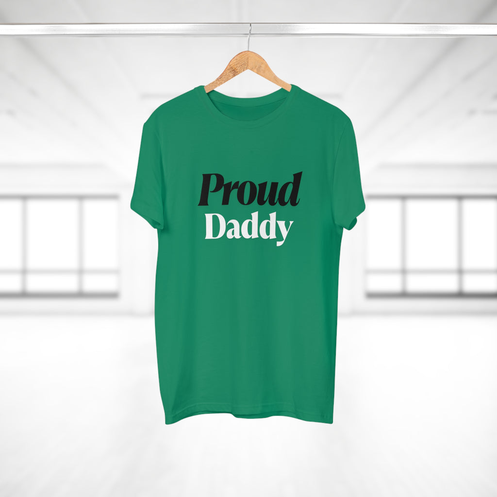 Proud Daddy T-Shirt — Bold Two-Tone Typography Tee for New & Expecting Dads