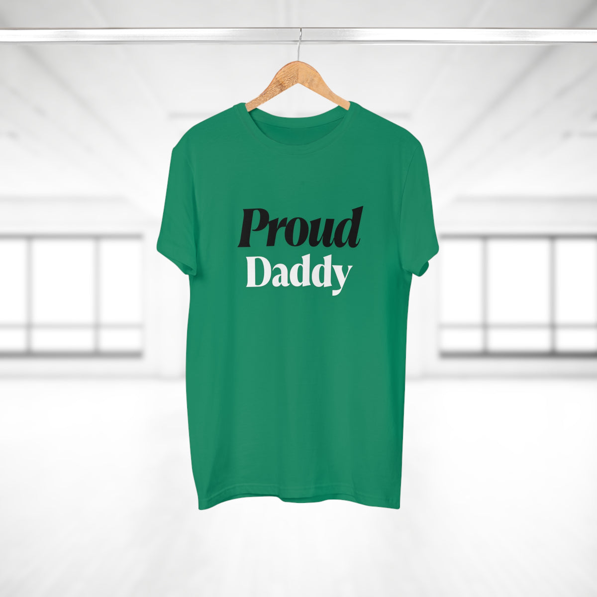 Proud Daddy T-Shirt — Bold Two-Tone Typography Tee for New & Expecting Dads