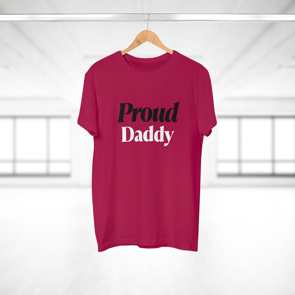 Proud Daddy T-Shirt — Bold Two-Tone Typography Tee for New & Expecting Dads