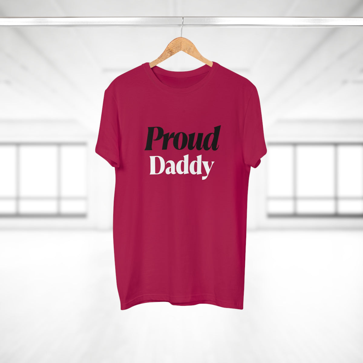 Proud Daddy T-Shirt — Bold Two-Tone Typography Tee for New & Expecting Dads