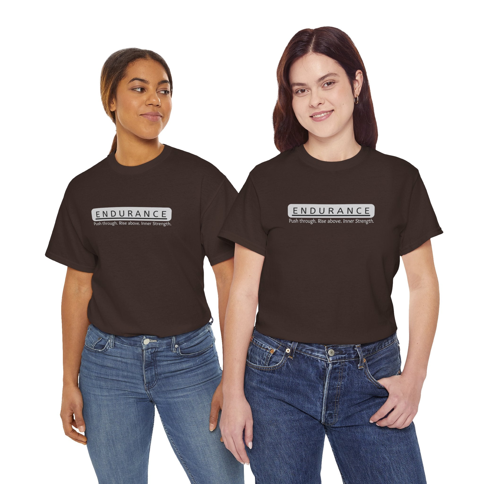 Inspirational Unisex Heavy Cotton Tee - 'Endurance' Motivational Shirt