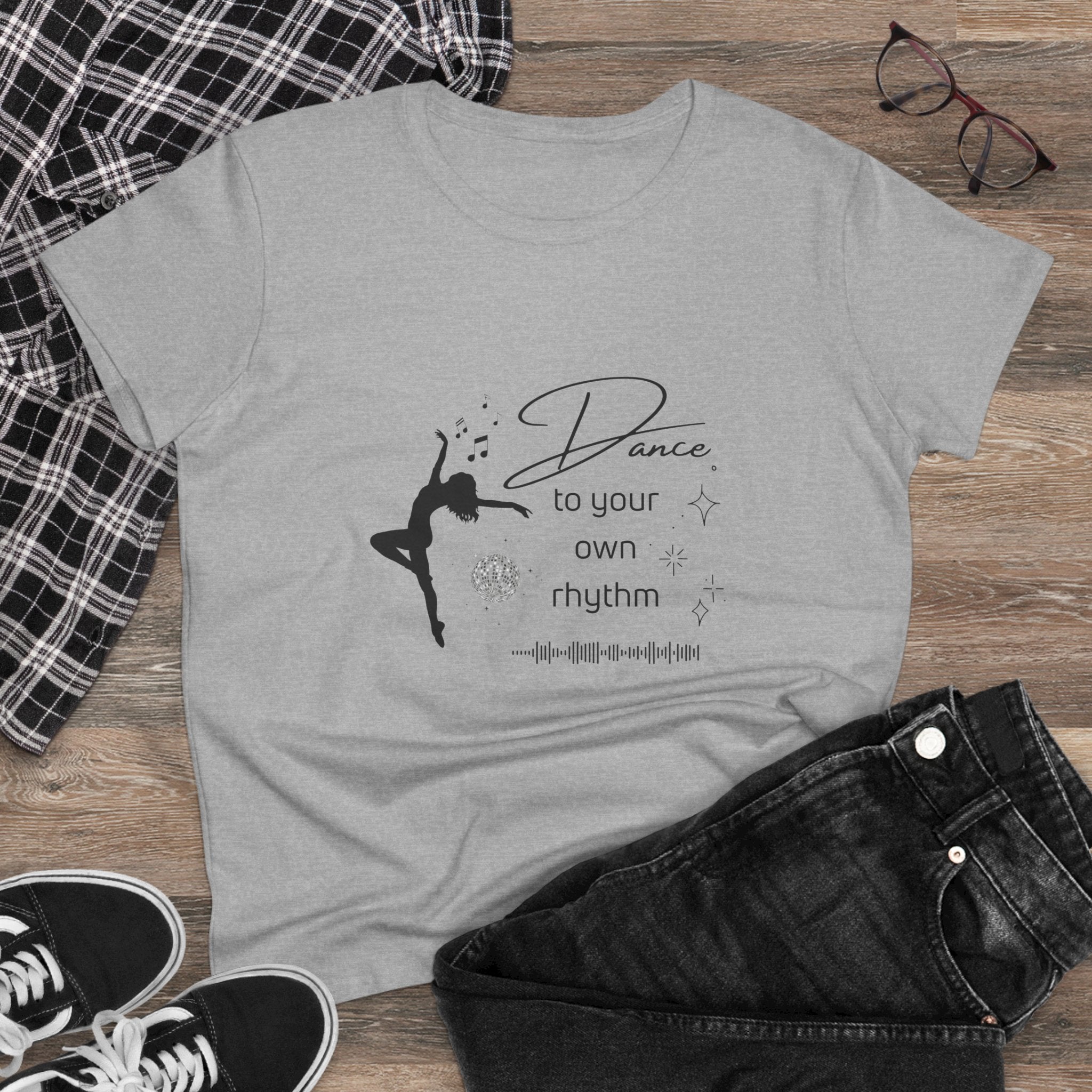 Dance to Your Own Rhythm Women's Midweight Cotton Tee