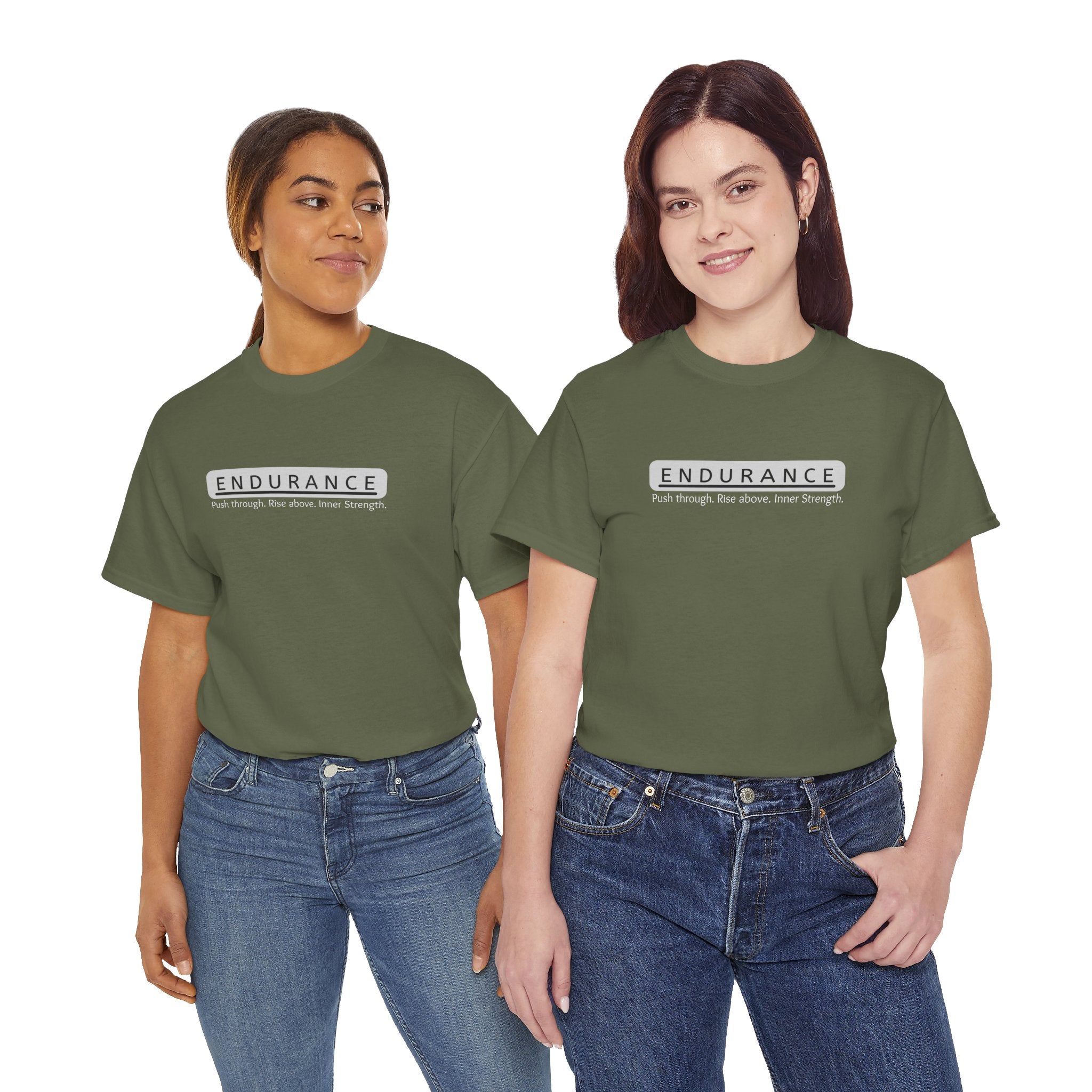 Inspirational Unisex Heavy Cotton Tee - 'Endurance' Motivational Shirt