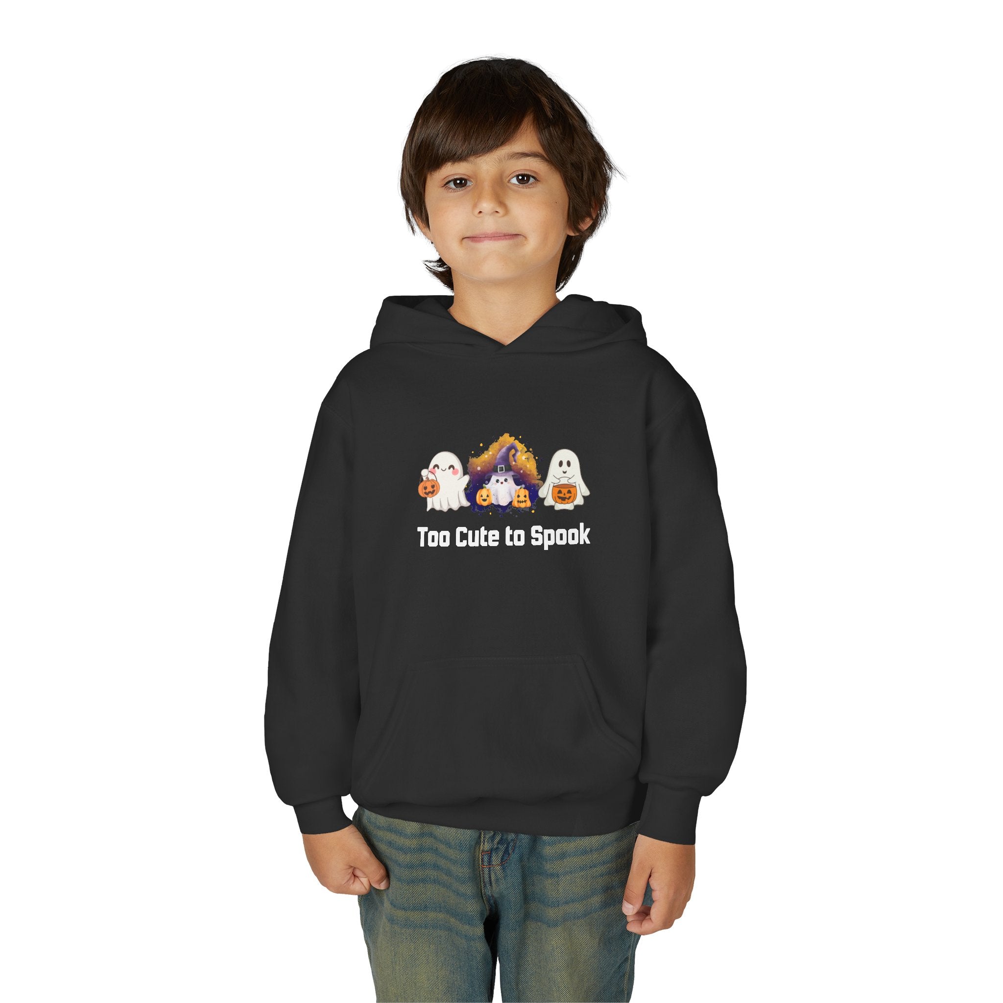 Kids Hoodie - Too Cute to Spook Halloween Design