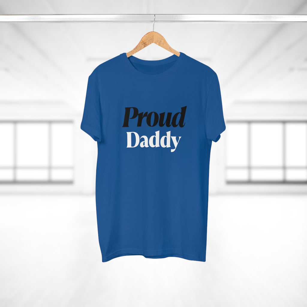 Proud Daddy T-Shirt — Bold Two-Tone Typography Tee for New & Expecting Dads