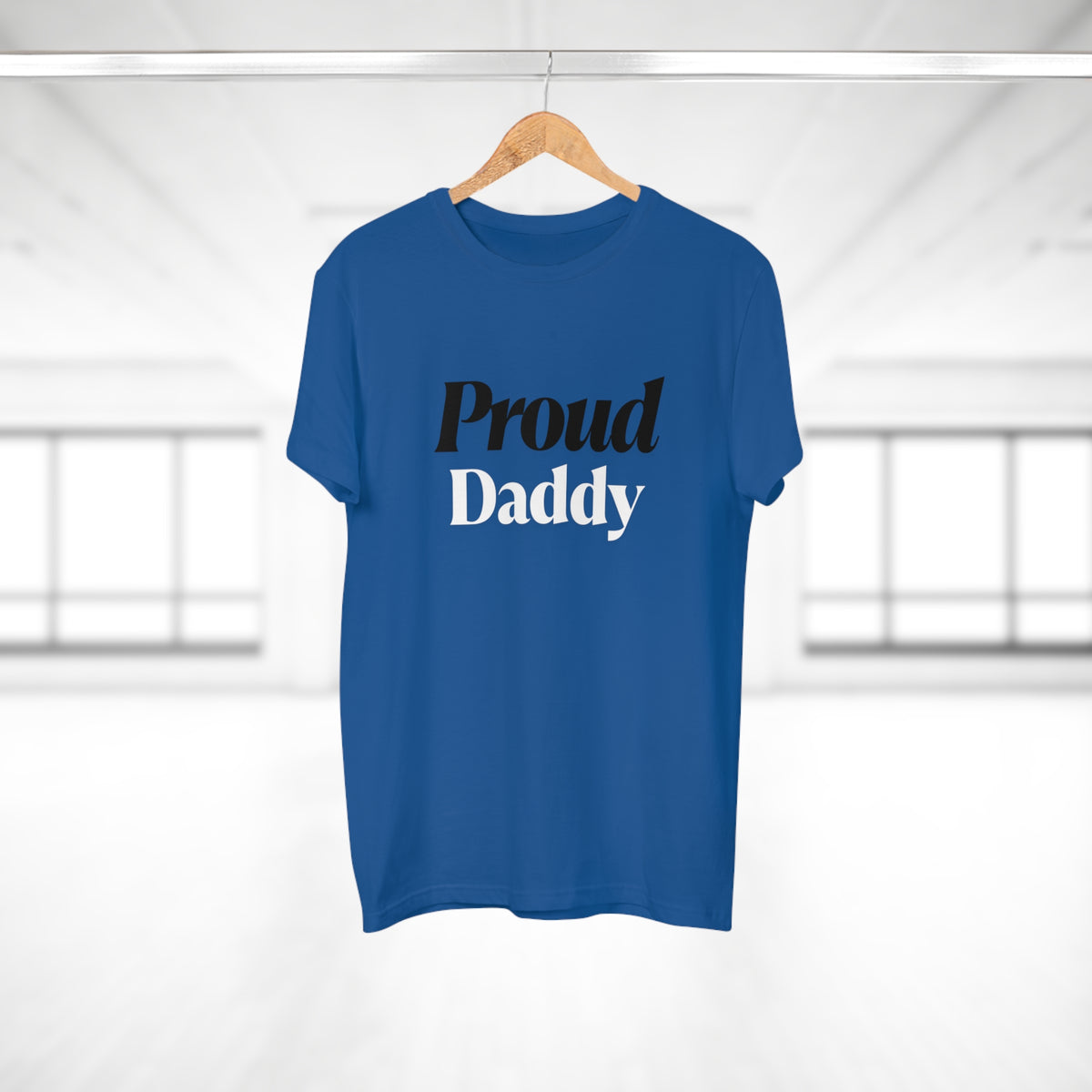 Proud Daddy T-Shirt — Bold Two-Tone Typography Tee for New & Expecting Dads