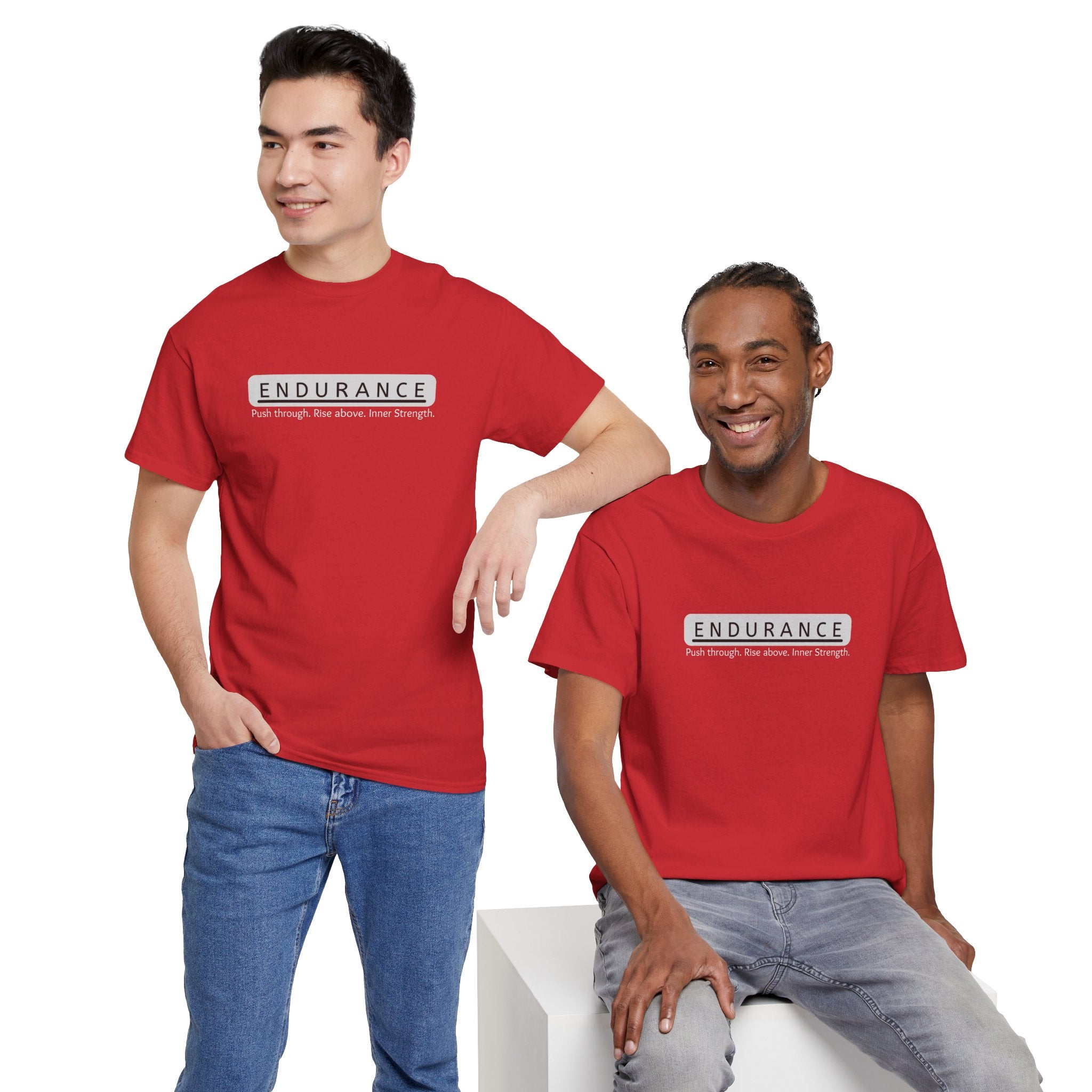 Inspirational Unisex Heavy Cotton Tee - 'Endurance' Motivational Shirt