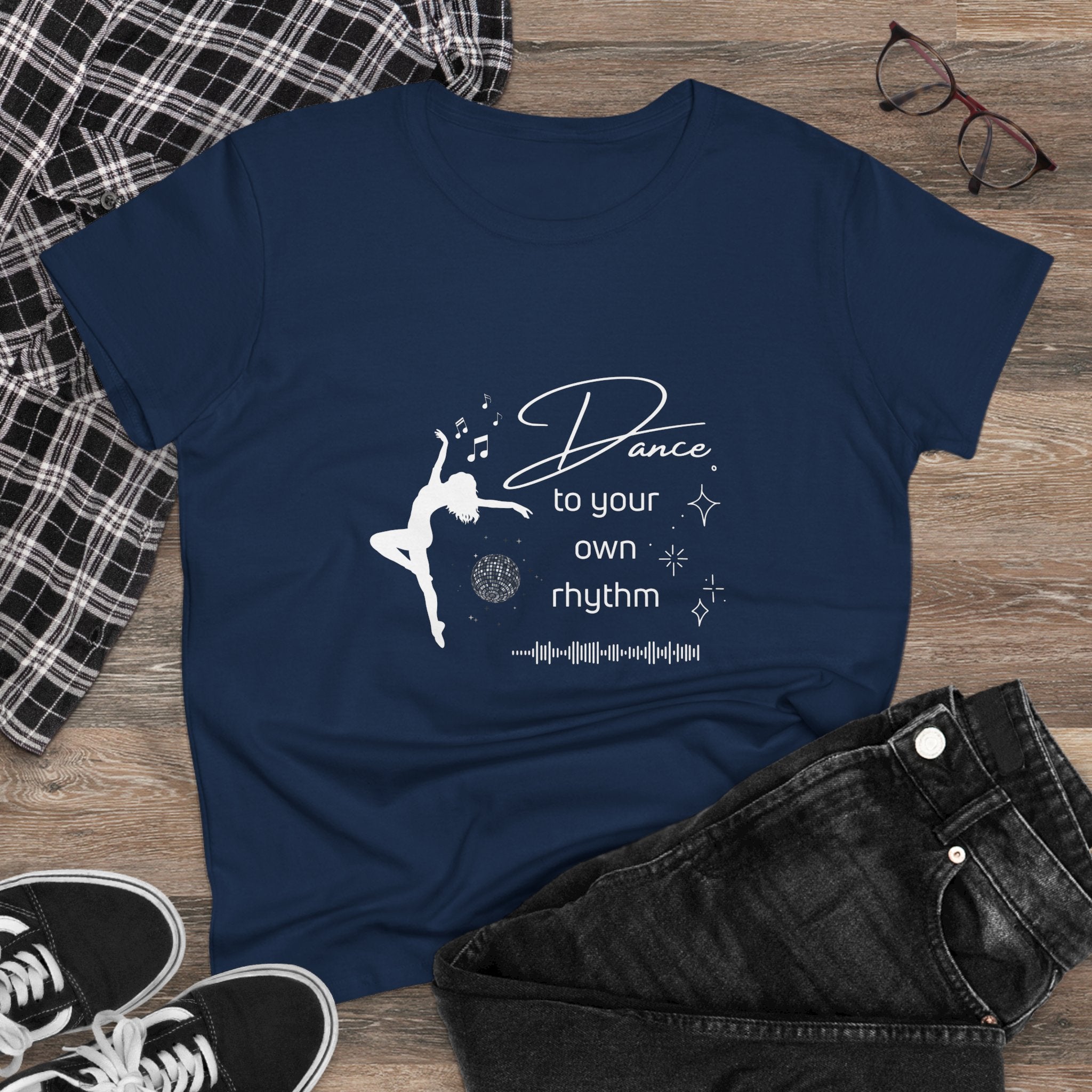 Dance to Your Own Rhythm Women's Midweight Cotton Tee