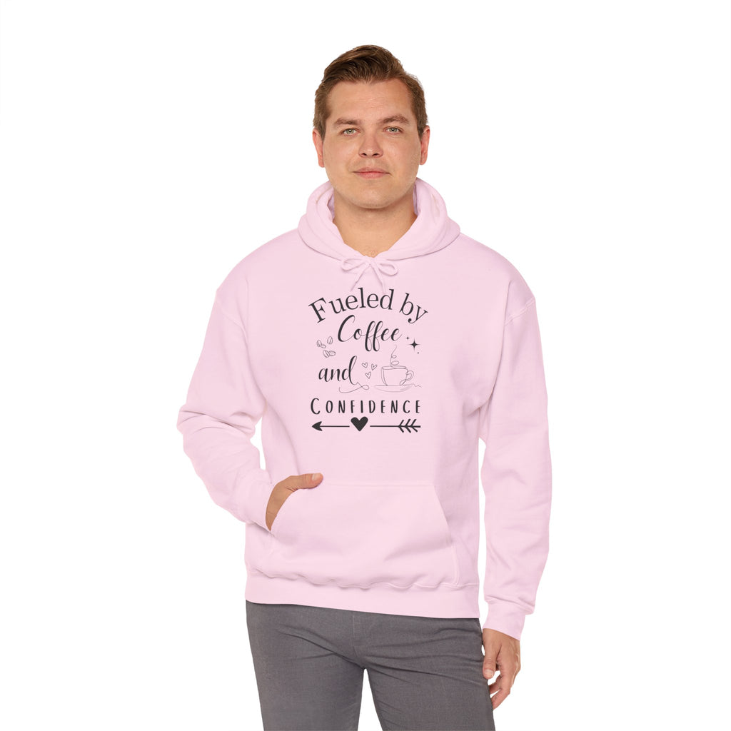 Coffee and Confidence Unisex Hoodie, Gift for Coffee Lovers, Inspirational Apparel, Motivational Fashion, Warm Layer