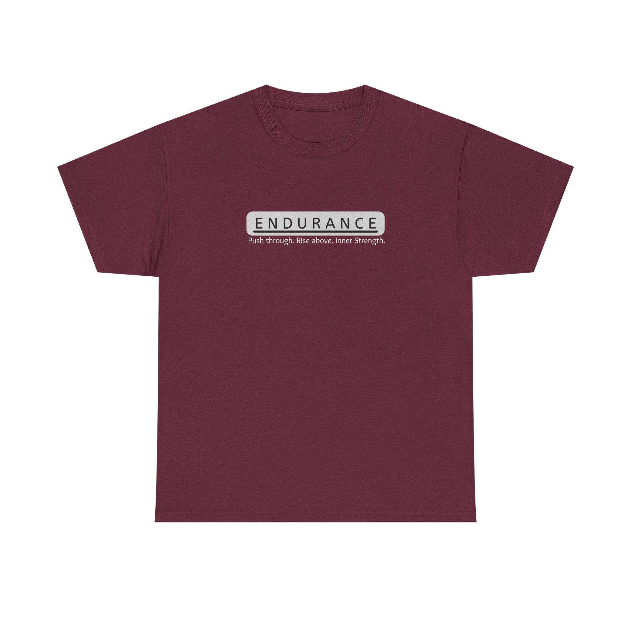 Inspirational Unisex Heavy Cotton Tee - 'Endurance' Motivational Shirt