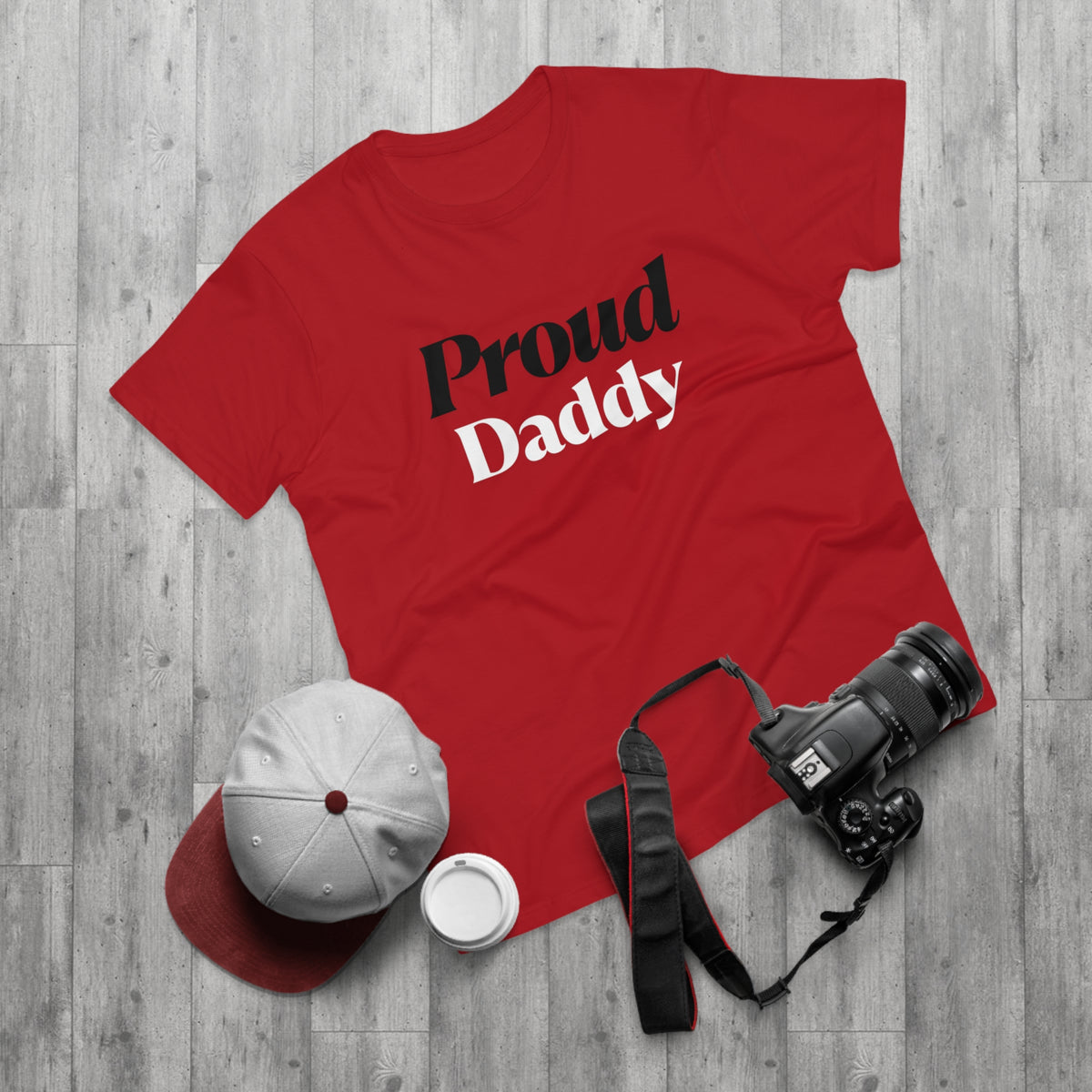 Proud Daddy T-Shirt — Bold Two-Tone Typography Tee for New & Expecting Dads