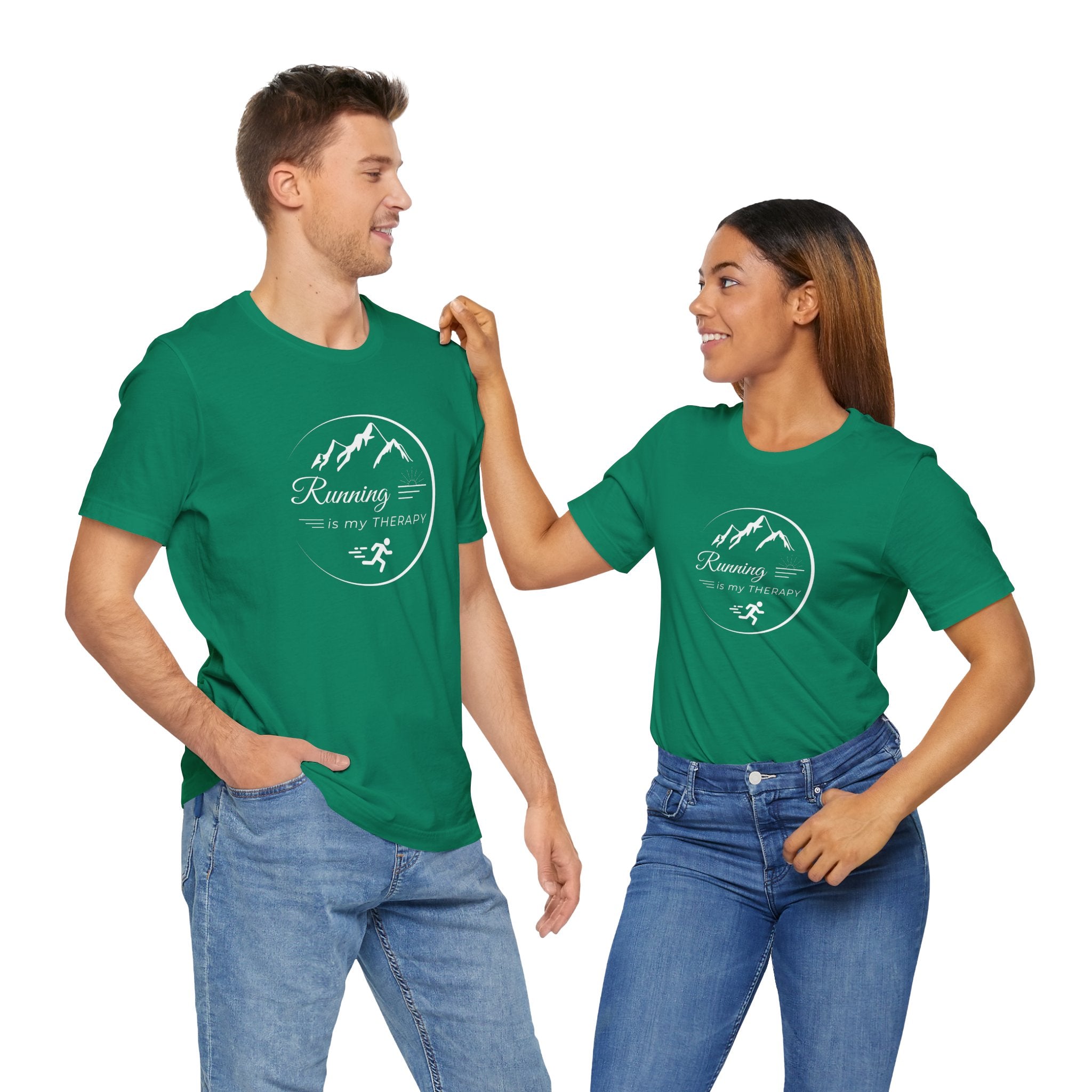 Running is My Therapy Unisex Jersey Tee - Perfect Gift for Runners
