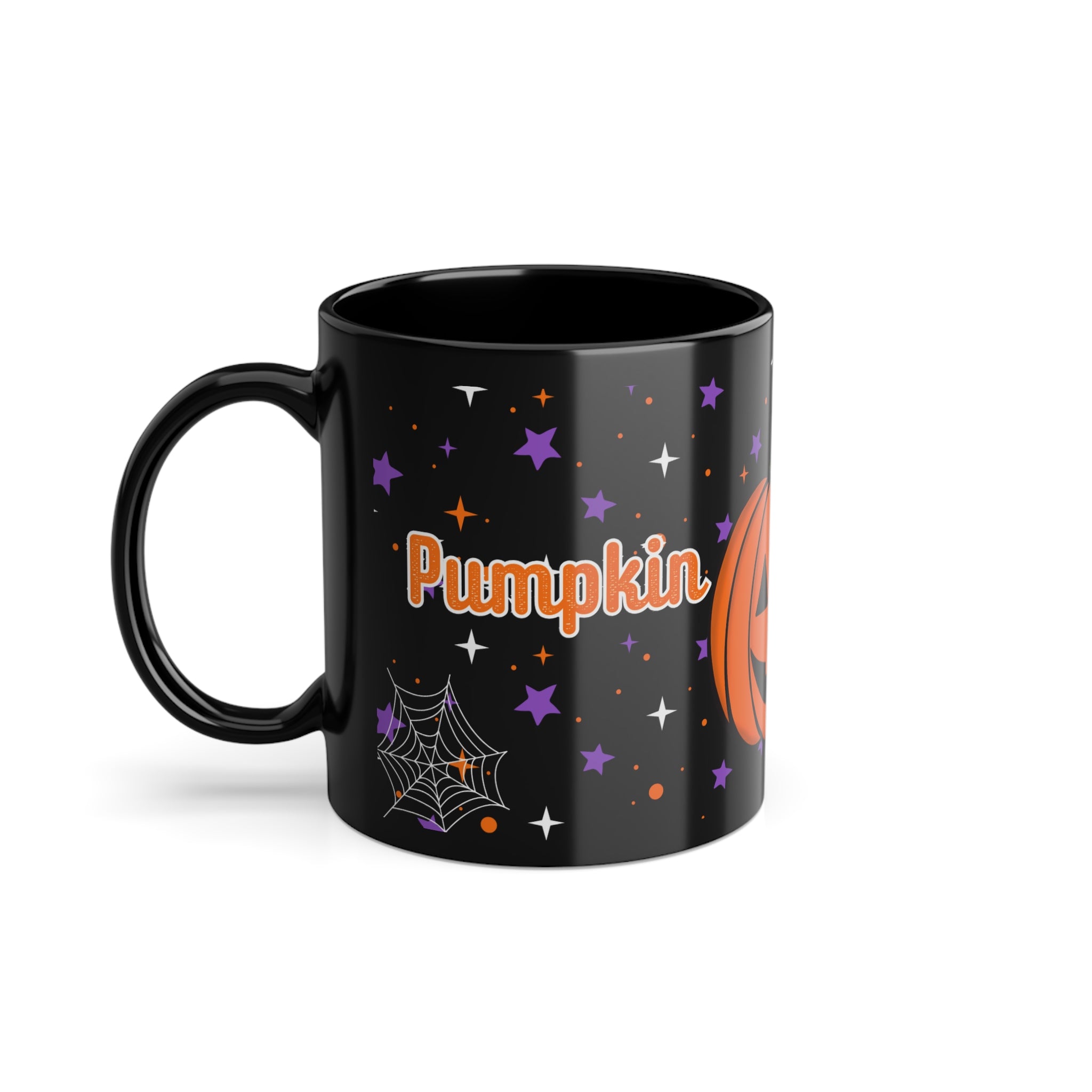 Halloween Pumpkin Mug, Spooky Mug, Fall Decor, Pumpkin Spice Lovers, Halloween Gift, Black Mug