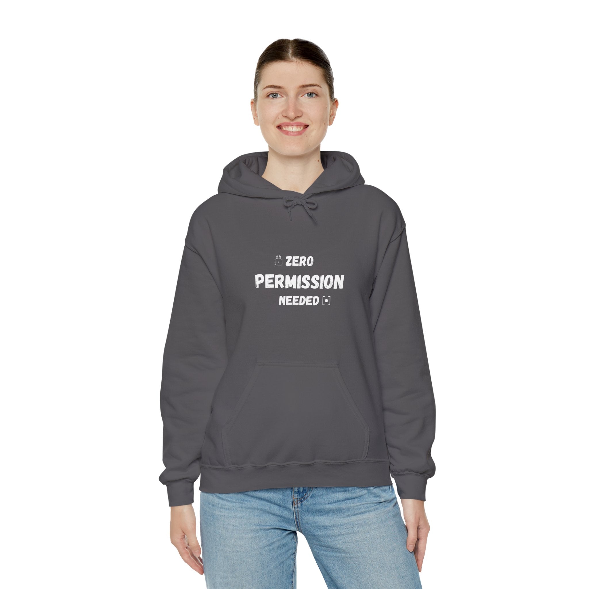 Zero Permission Needed Hoodie - Unisex Heavy Blend Sweatshirt