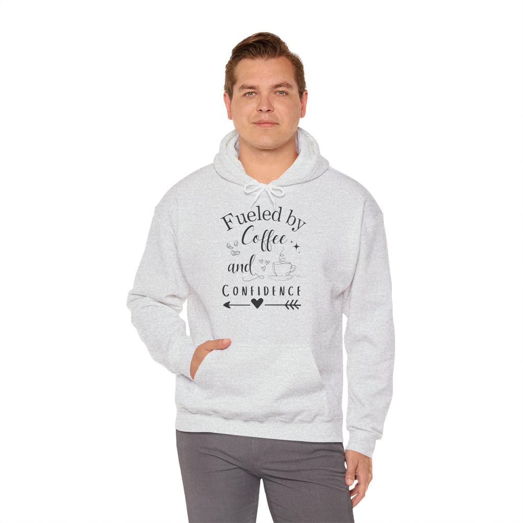Coffee and Confidence Unisex Hoodie, Gift for Coffee Lovers, Inspirational Apparel, Motivational Fashion, Warm Layer