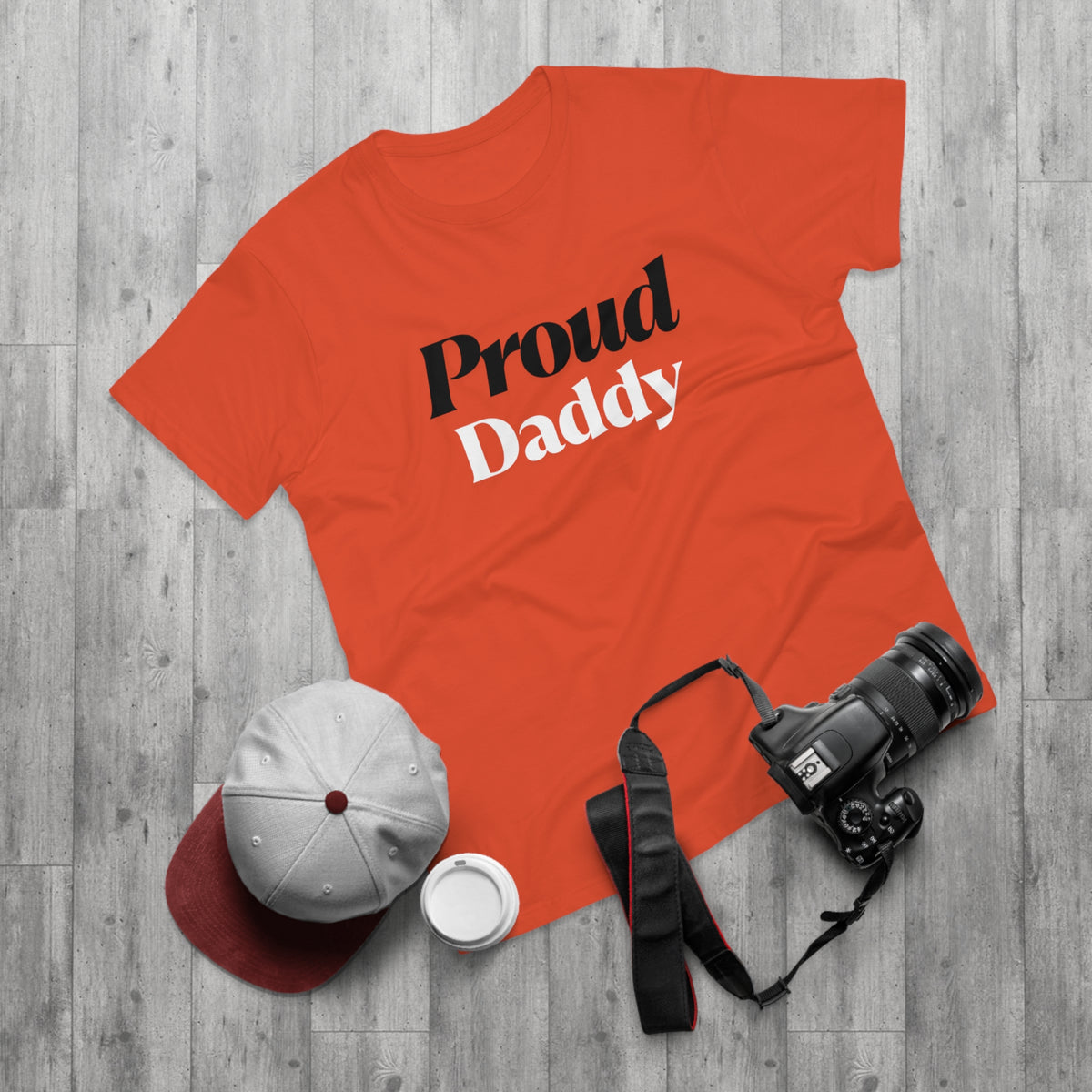 Proud Daddy T-Shirt — Bold Two-Tone Typography Tee for New & Expecting Dads