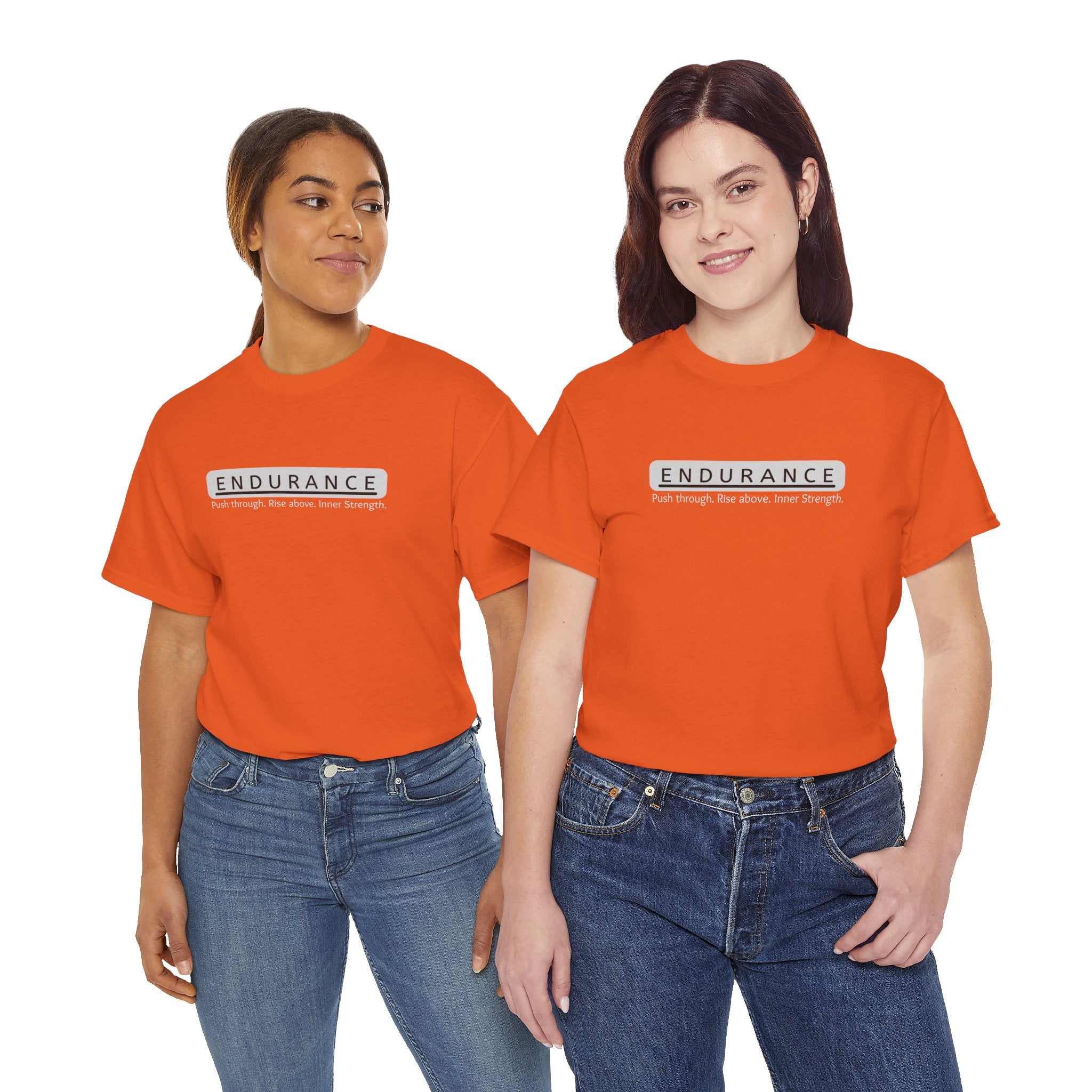Inspirational Unisex Heavy Cotton Tee - 'Endurance' Motivational Shirt
