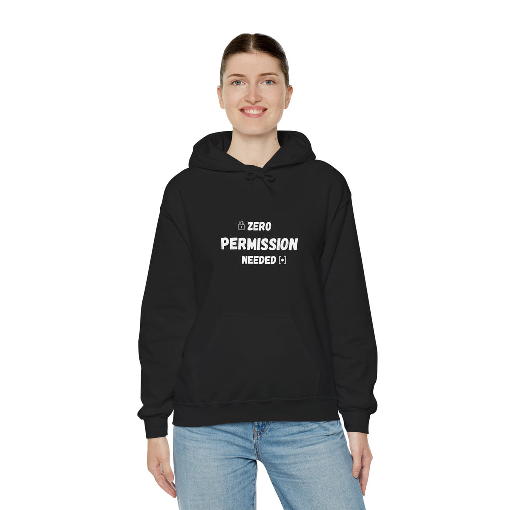Zero Permission Needed Hoodie - Unisex Heavy Blend Sweatshirt