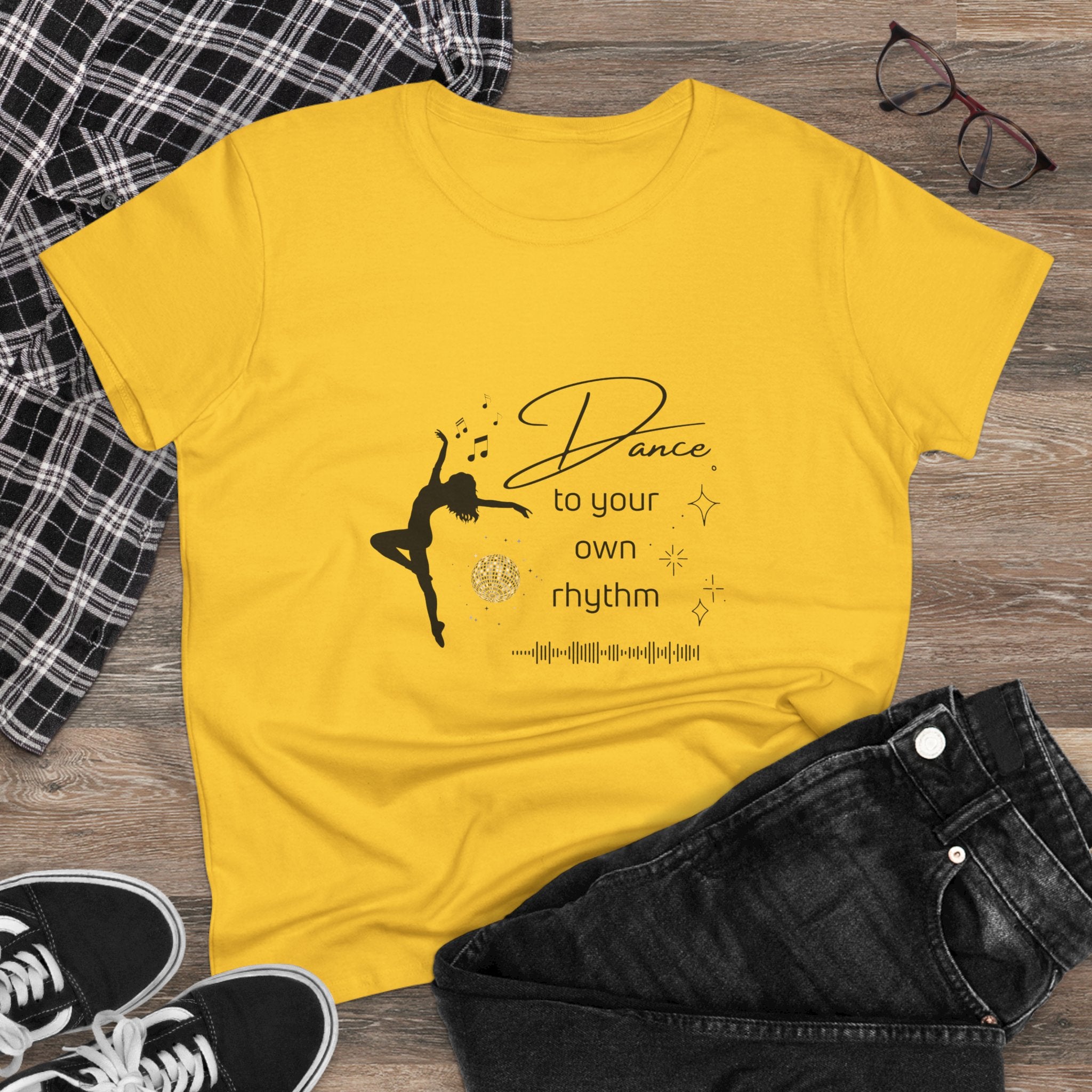 Dance to Your Own Rhythm Women's Midweight Cotton Tee