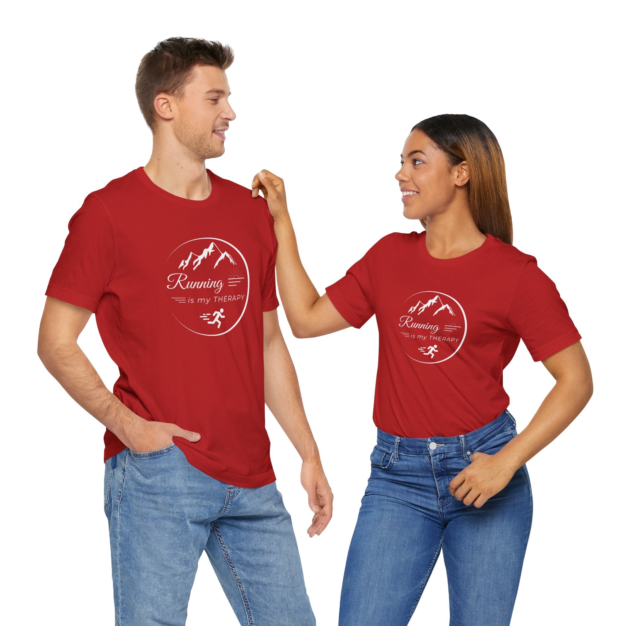 Running is My Therapy Unisex Jersey Tee - Perfect Gift for Runners