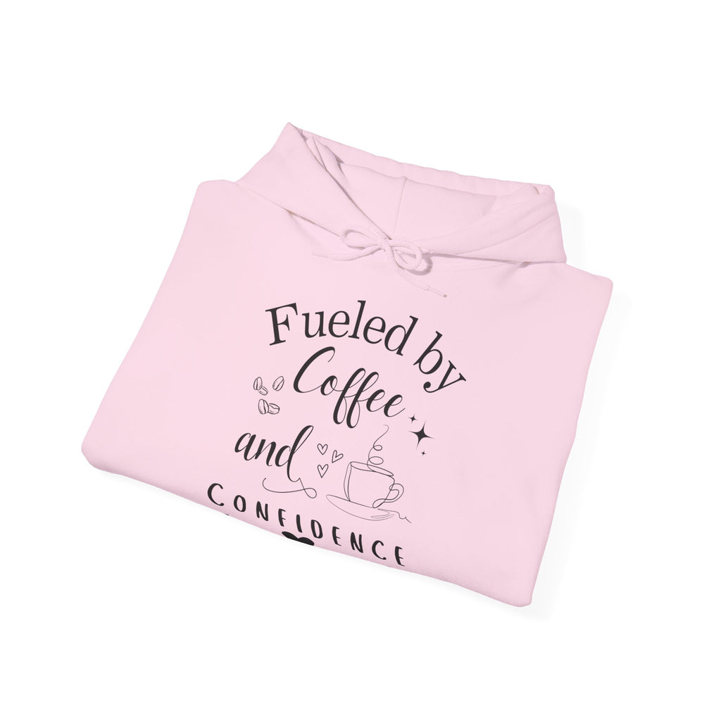 Coffee and Confidence Unisex Hoodie, Gift for Coffee Lovers, Inspirational Apparel, Motivational Fashion, Warm Layer