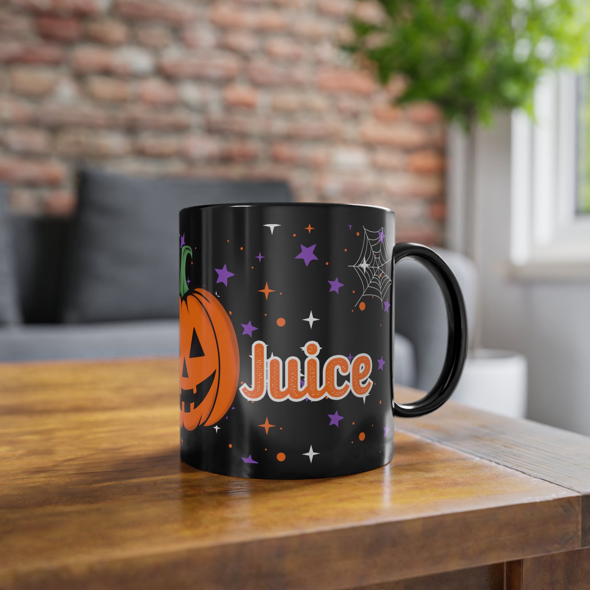 Halloween Pumpkin Mug, Spooky Mug, Fall Decor, Pumpkin Spice Lovers, Halloween Gift, Black Mug