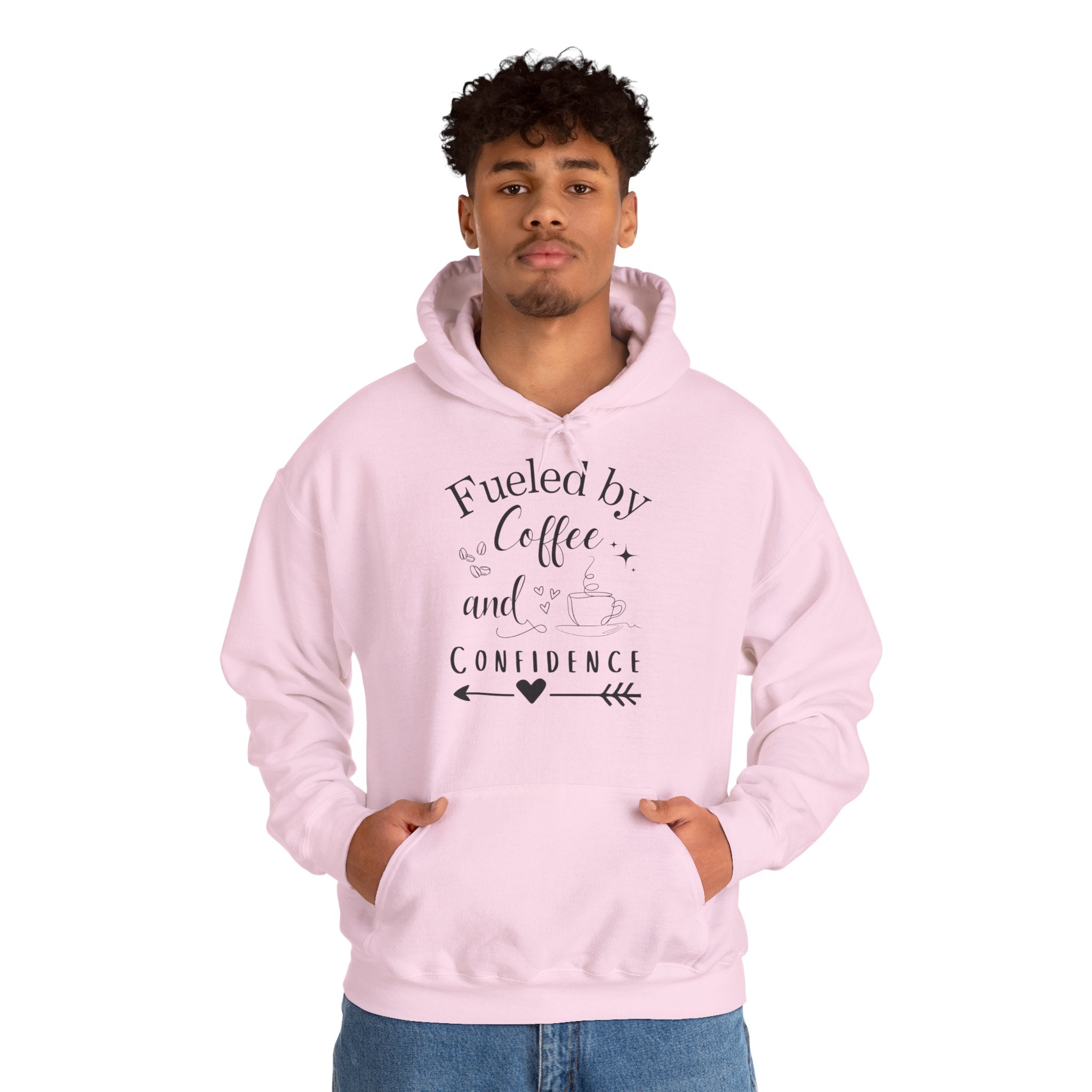 Coffee and Confidence Unisex Hoodie, Gift for Coffee Lovers, Inspirational Apparel, Motivational Fashion, Warm Layer