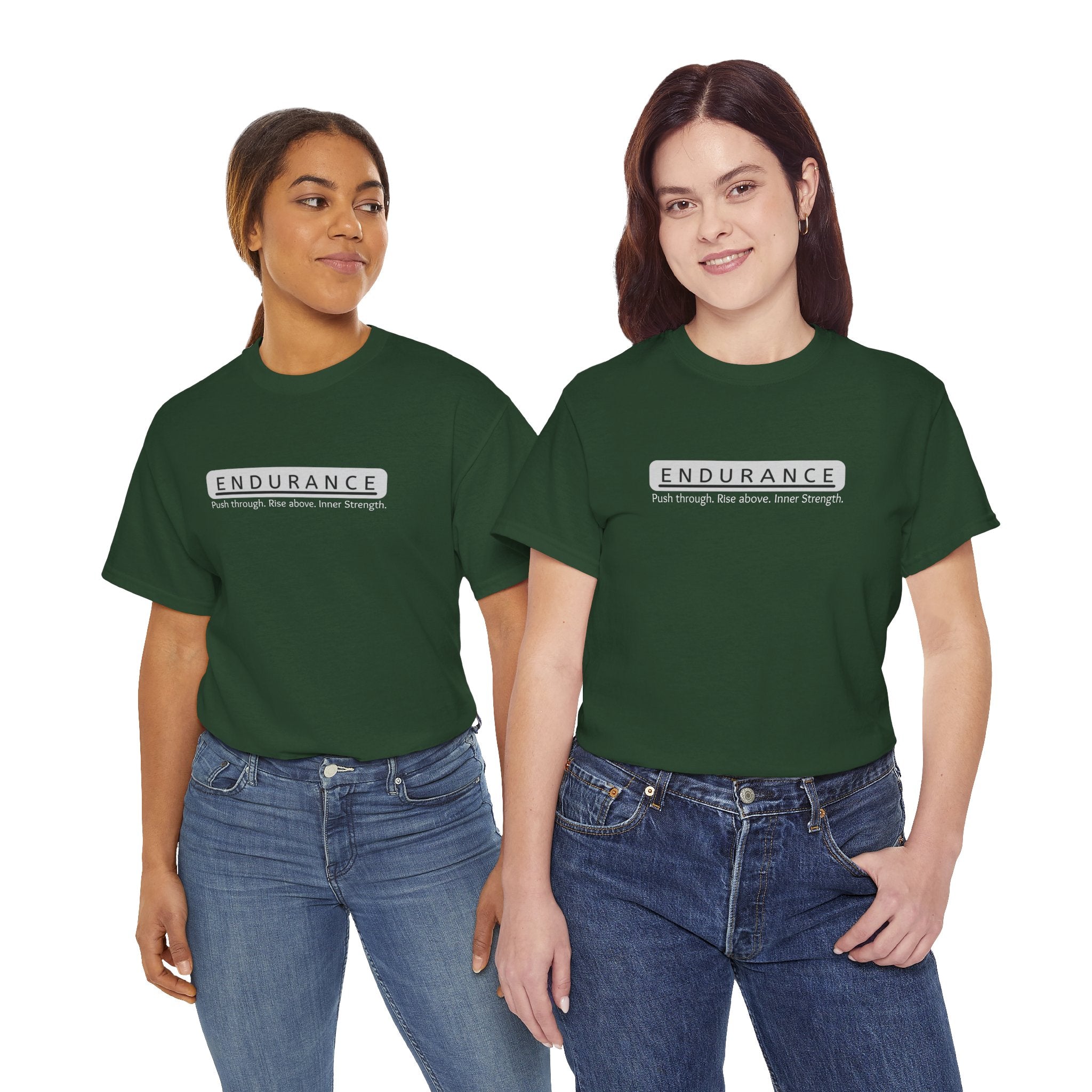 Inspirational Unisex Heavy Cotton Tee - 'Endurance' Motivational Shirt